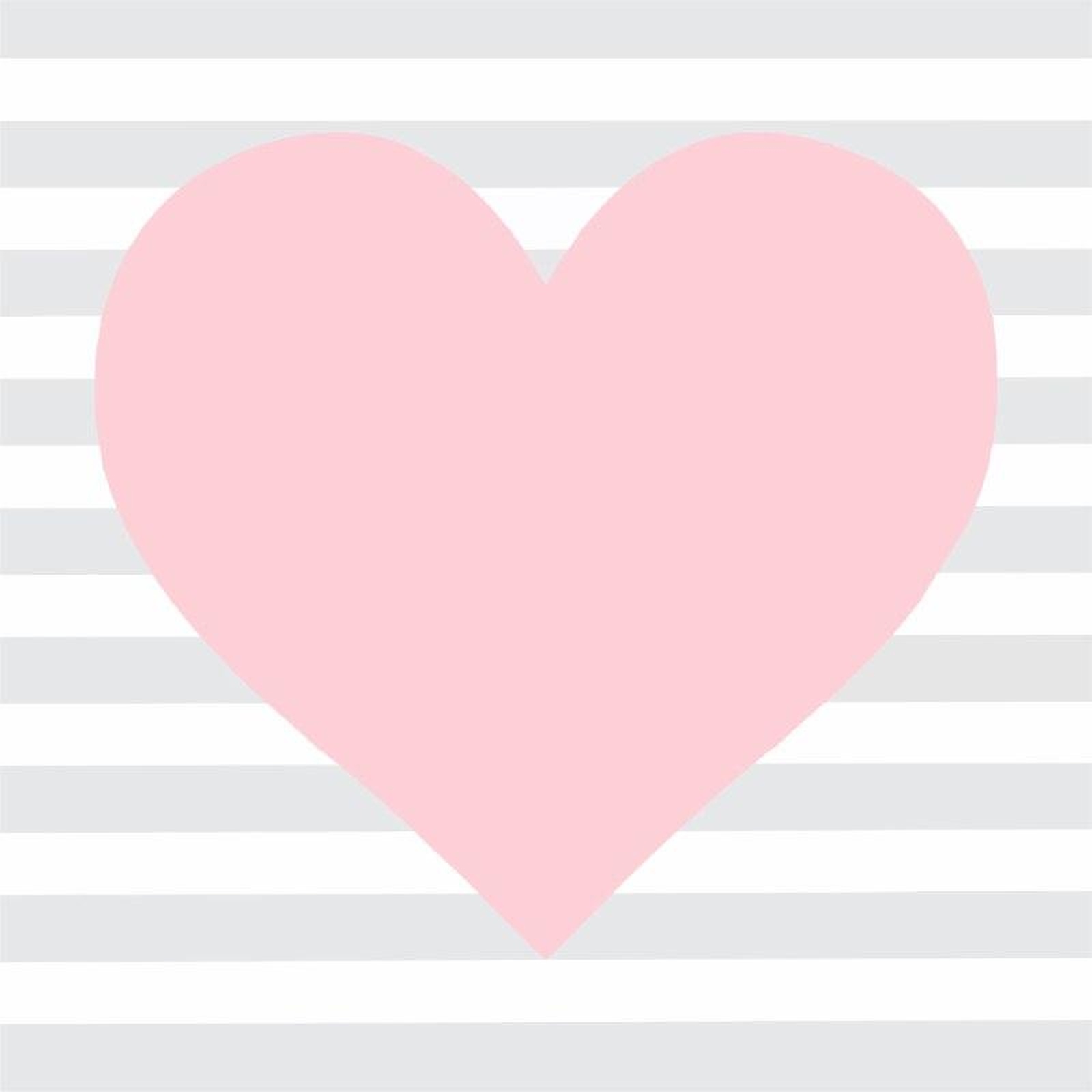 Soft Pink Heart Striped Modern Art Wall Art