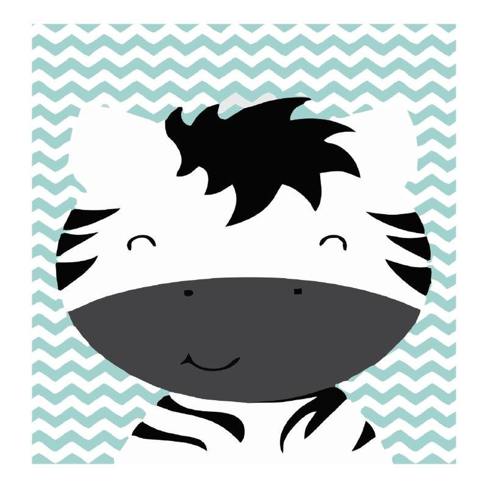 Cute Baby Zebra Chevron Wall Art Wall Art