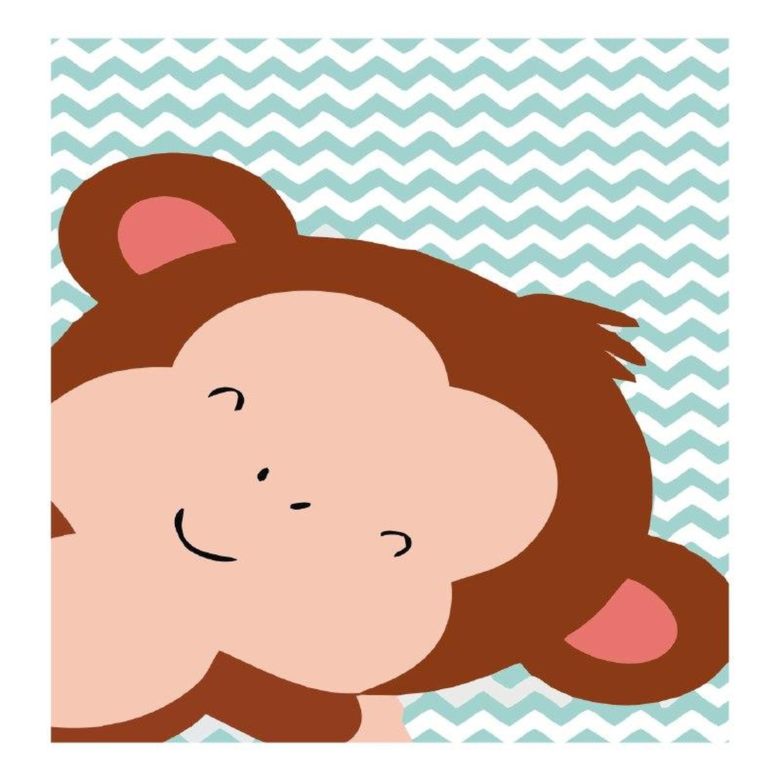 Playful Monkey Hug Wall Art