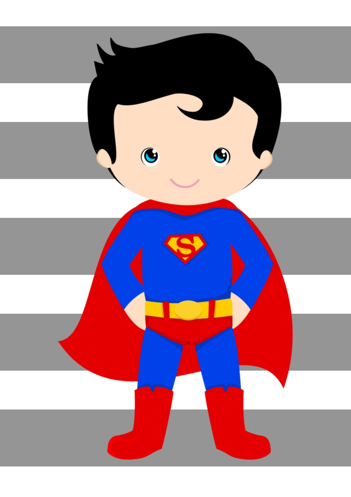 Cute Superman Kids Room Wall Art