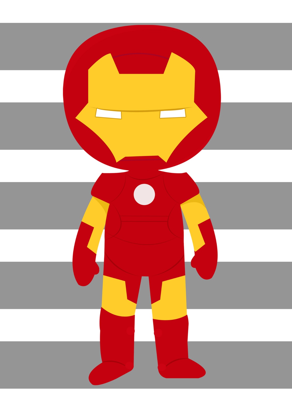 Chibi Iron Man Minimalist Wall Art