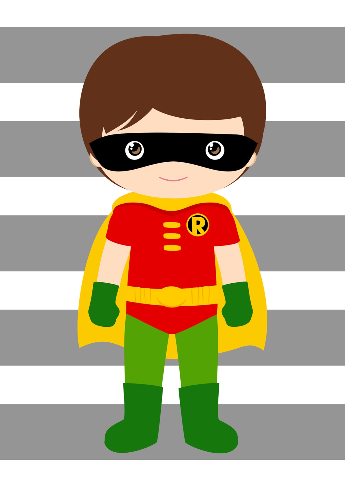 Cute Robin Superhero Poster Wall Art
