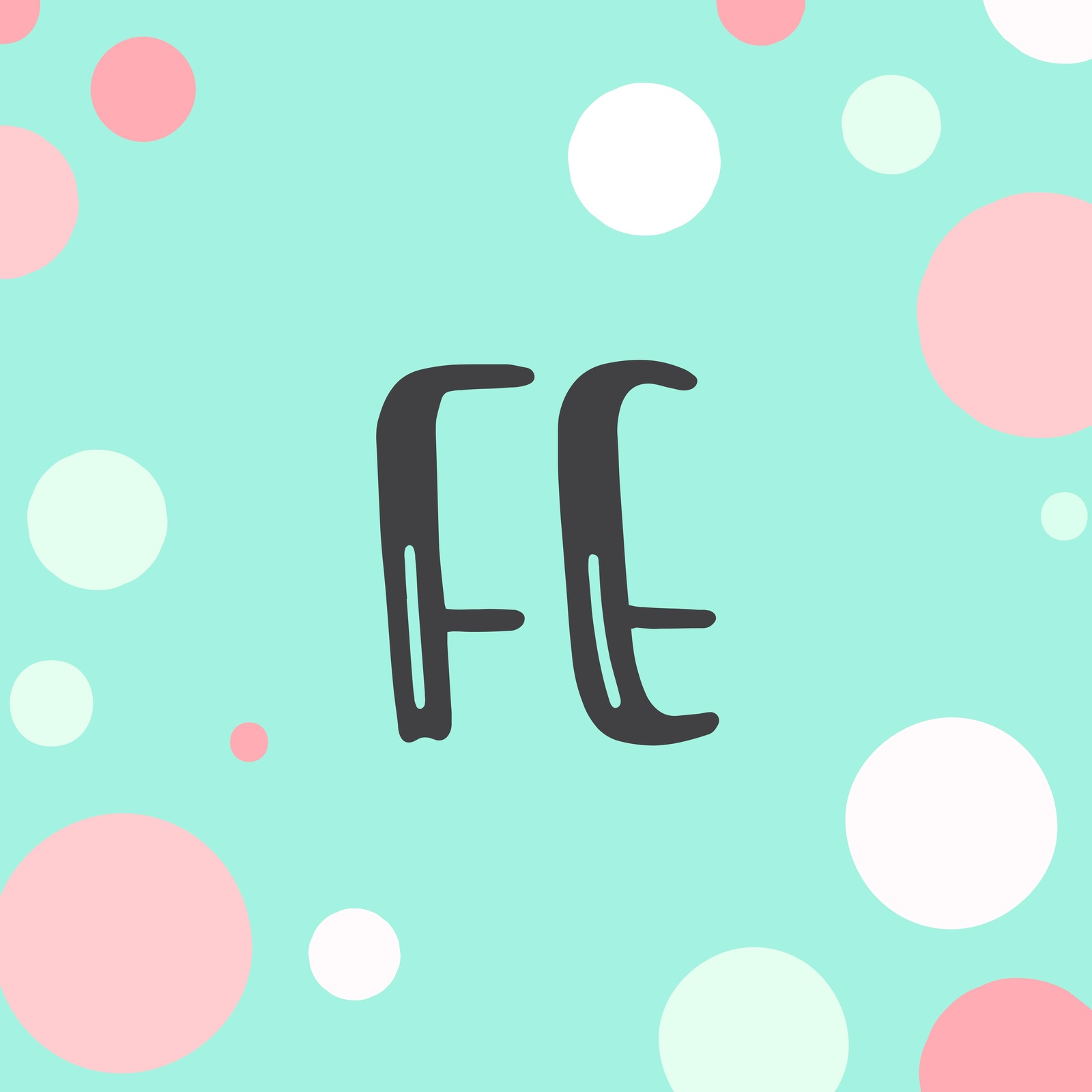 Playful 'FE' Typography Wall Art