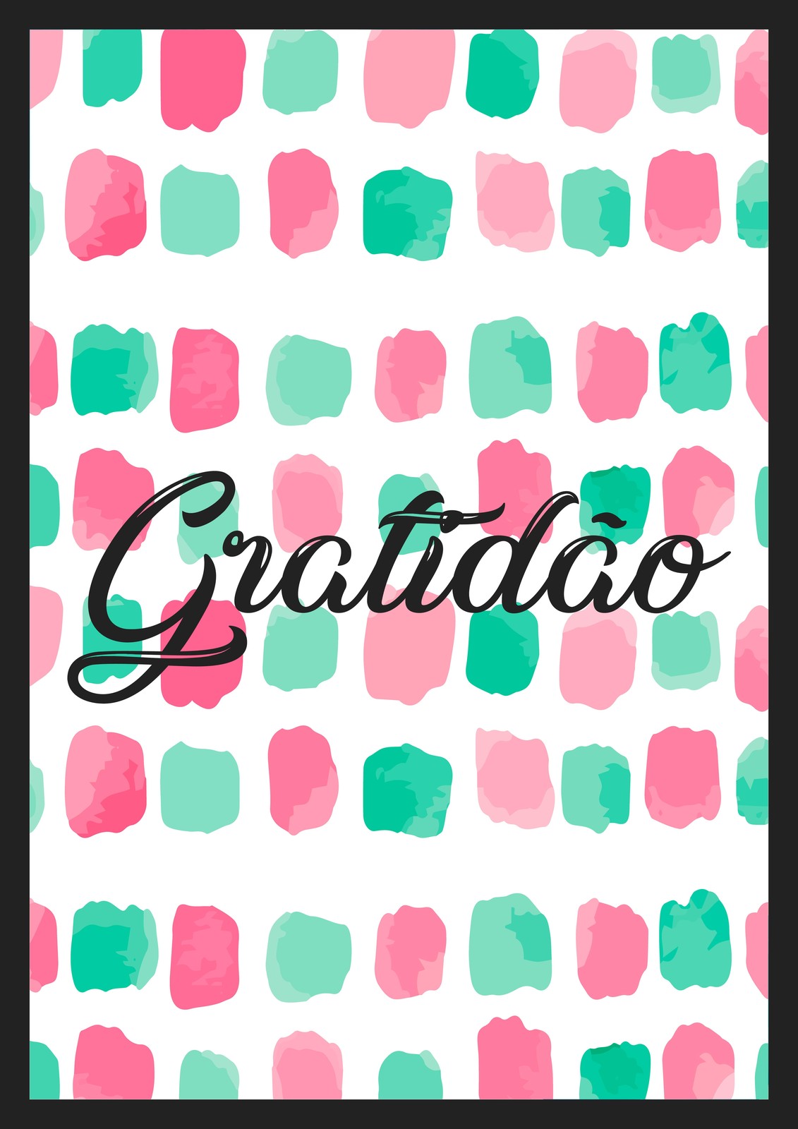 Gratidao Watercolor Dots Wall Art