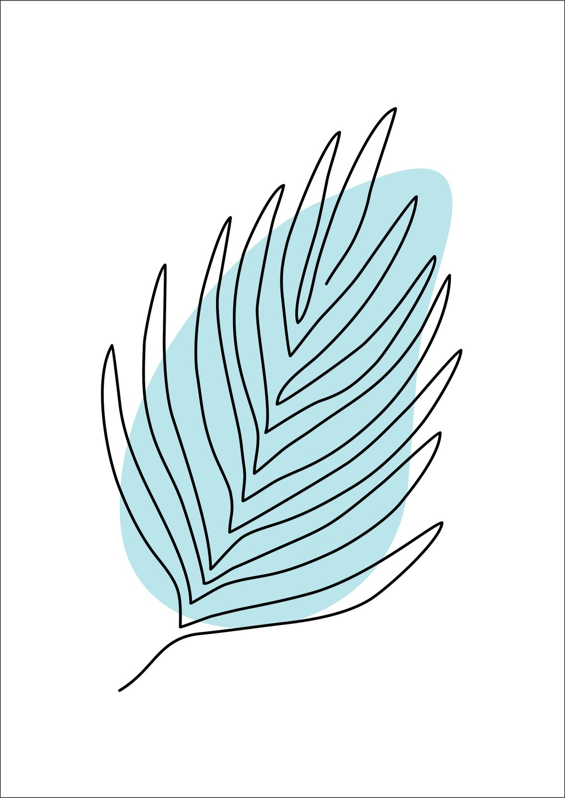 Minimalist Palm Leaf Boho Wall Art Wall Art
