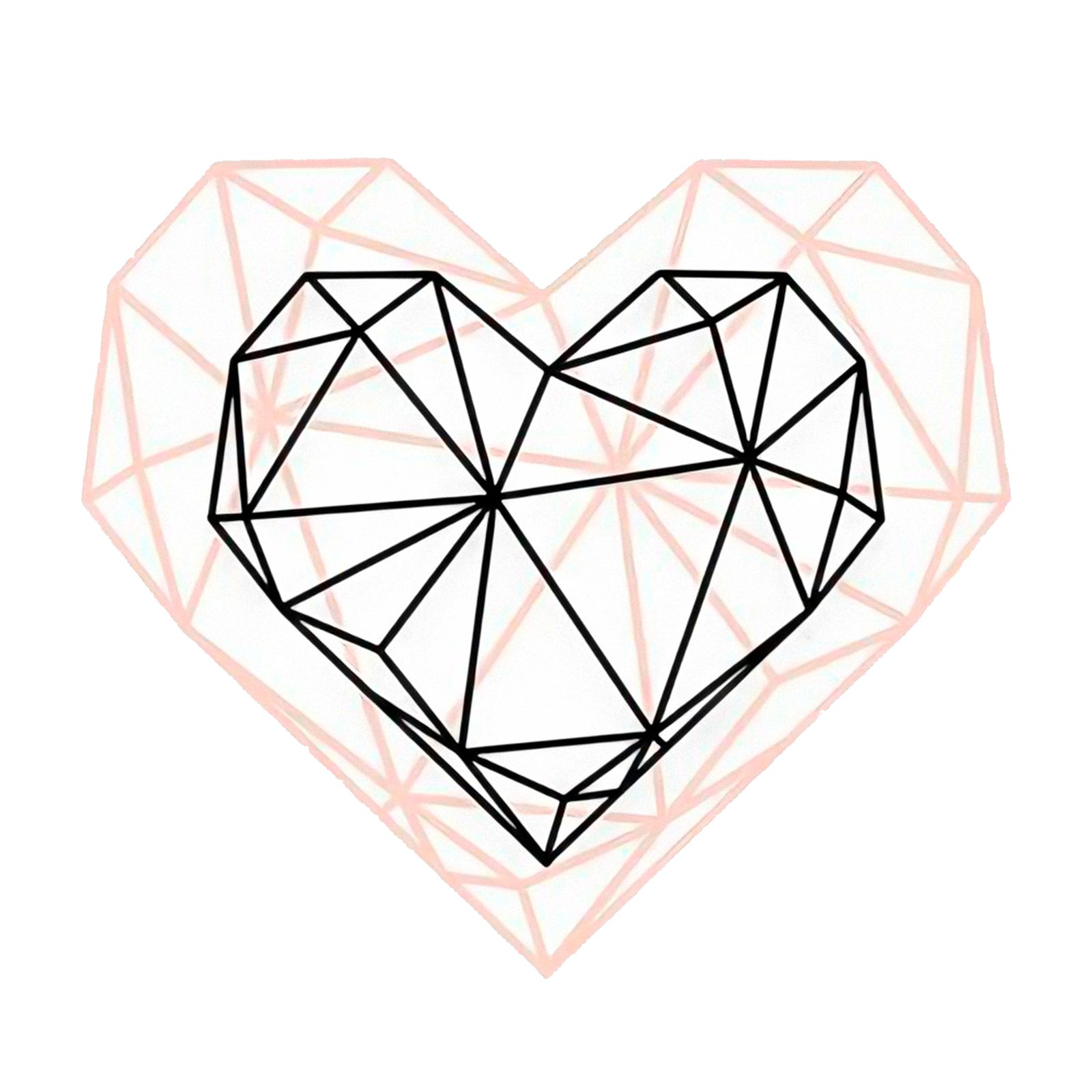 Geometric Heart Line Art Wall Art