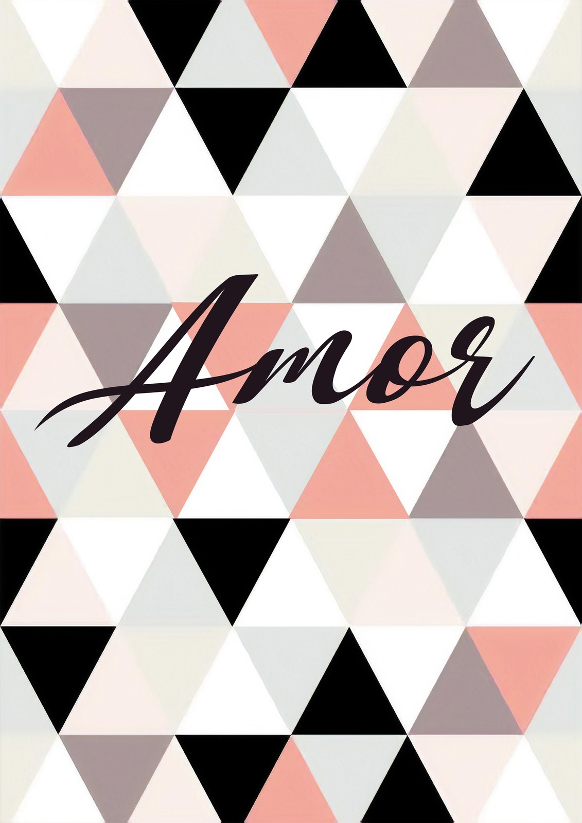 Geometric "Amor" Script Wall Art