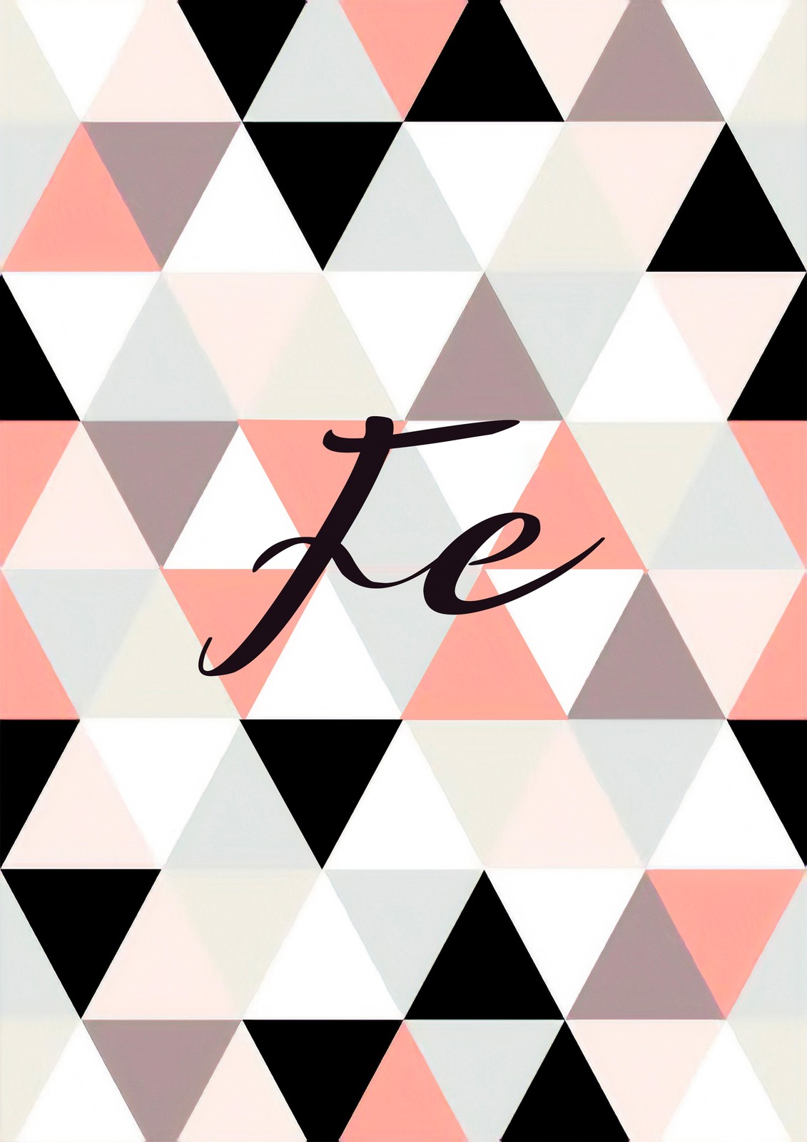 Geometric 'Fe' Script Wall Art