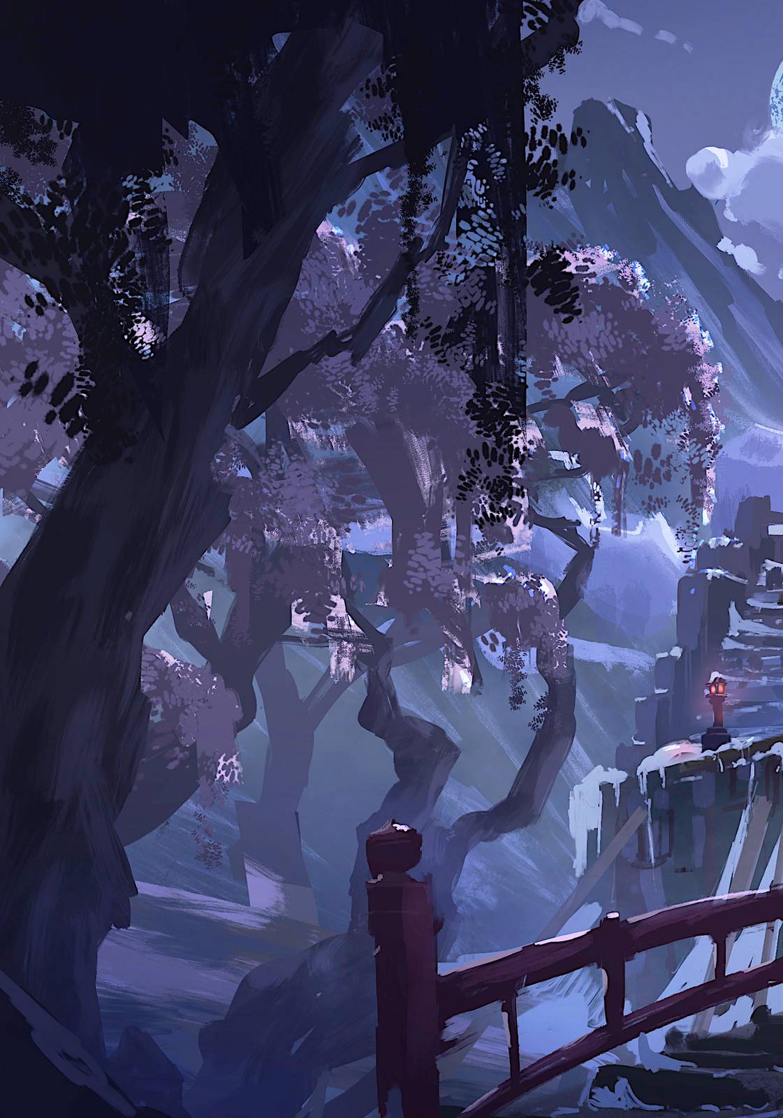 Enchanting Winter Forest Path Wall Art