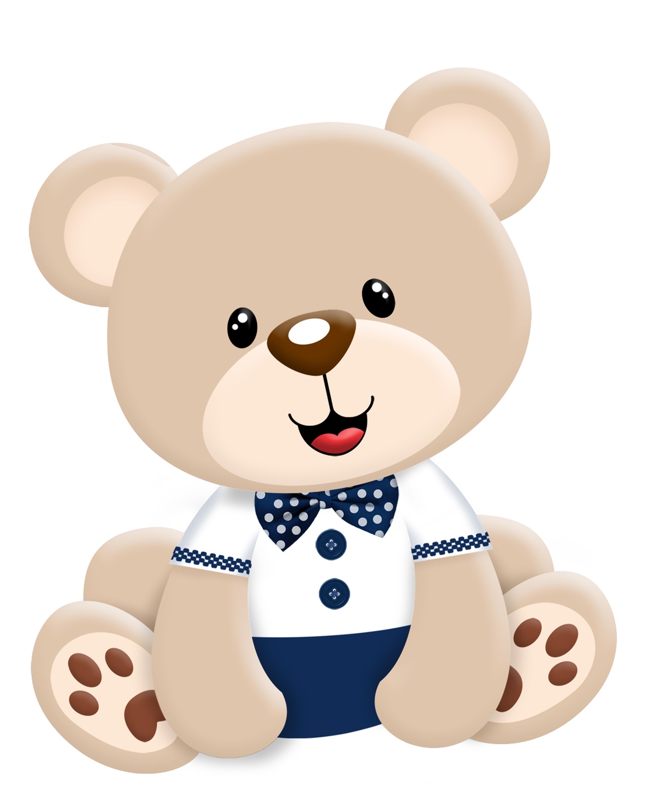 Adorable Teddy Bear with Bowtie Wall Art
