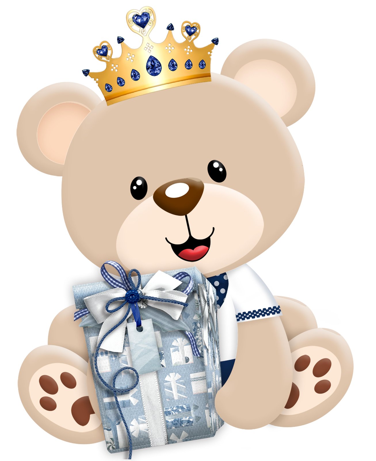 Royal Prince Teddy Bear with Gift Wall Art