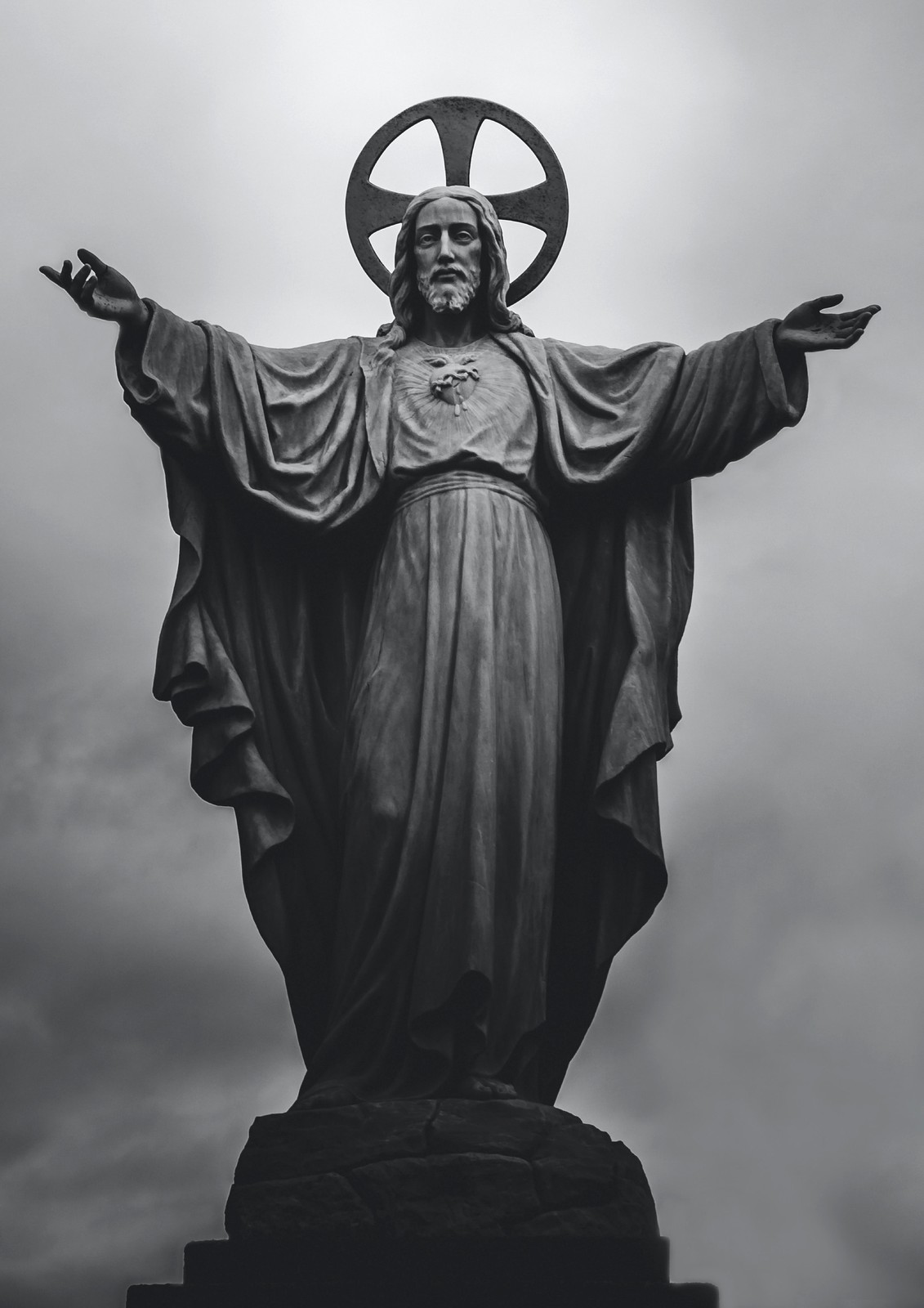 Sacred Heart Jesus Christ Statue Wall Art
