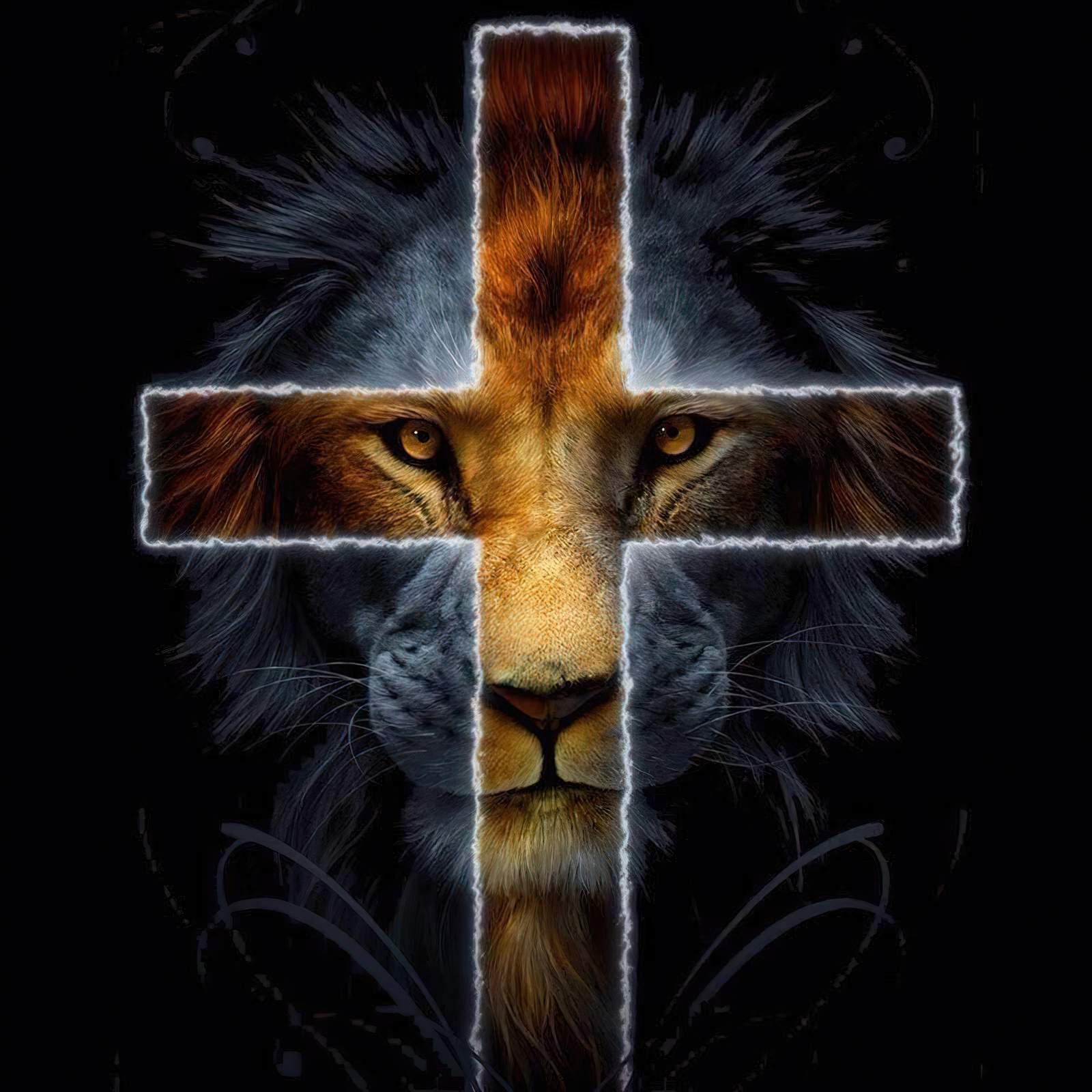 Lion of Judah Cross Wall Art