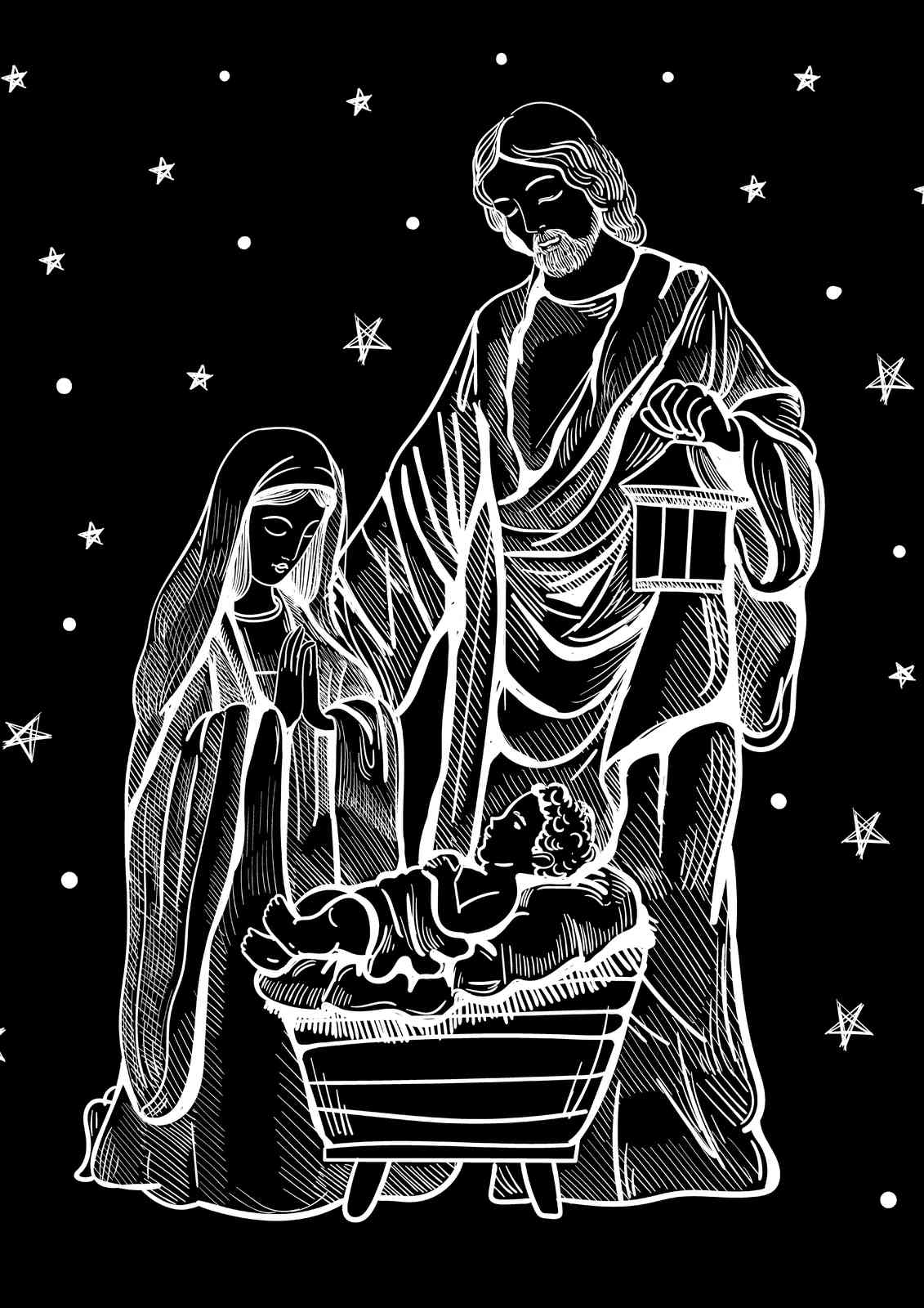 Holy Family Nativity Scene Wall Art