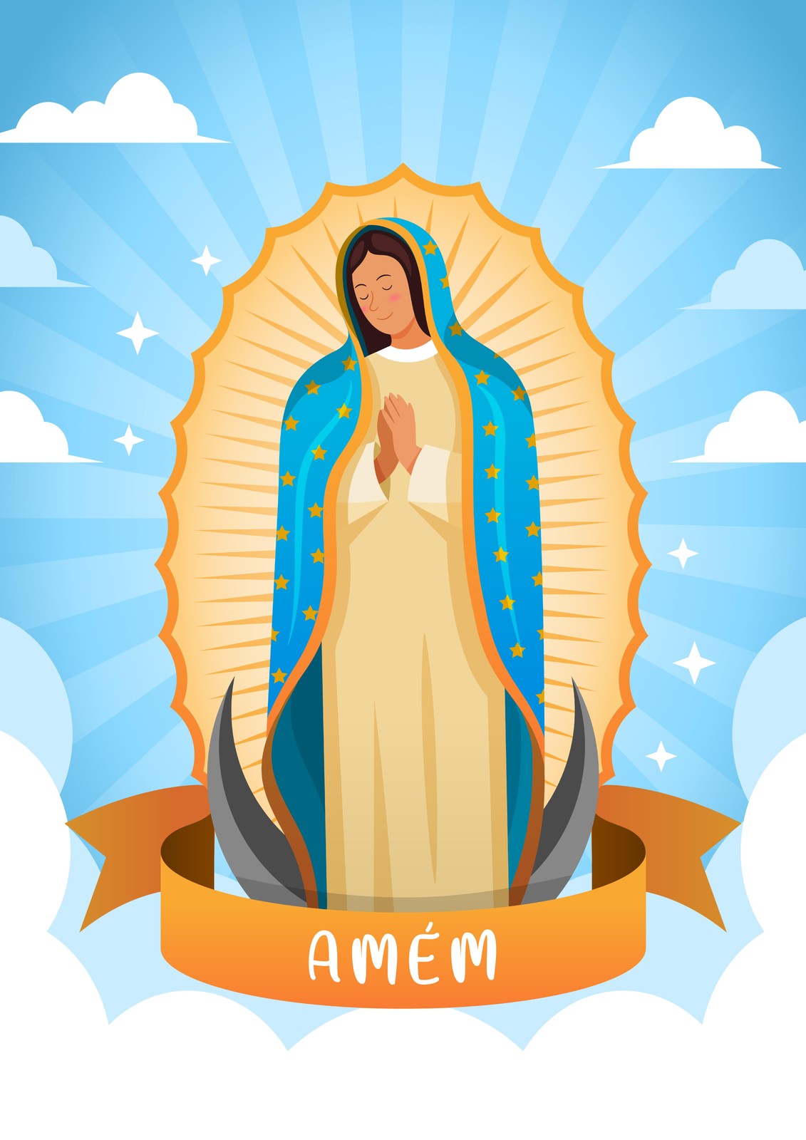 Blessed Virgin Mary Amém Wall Art