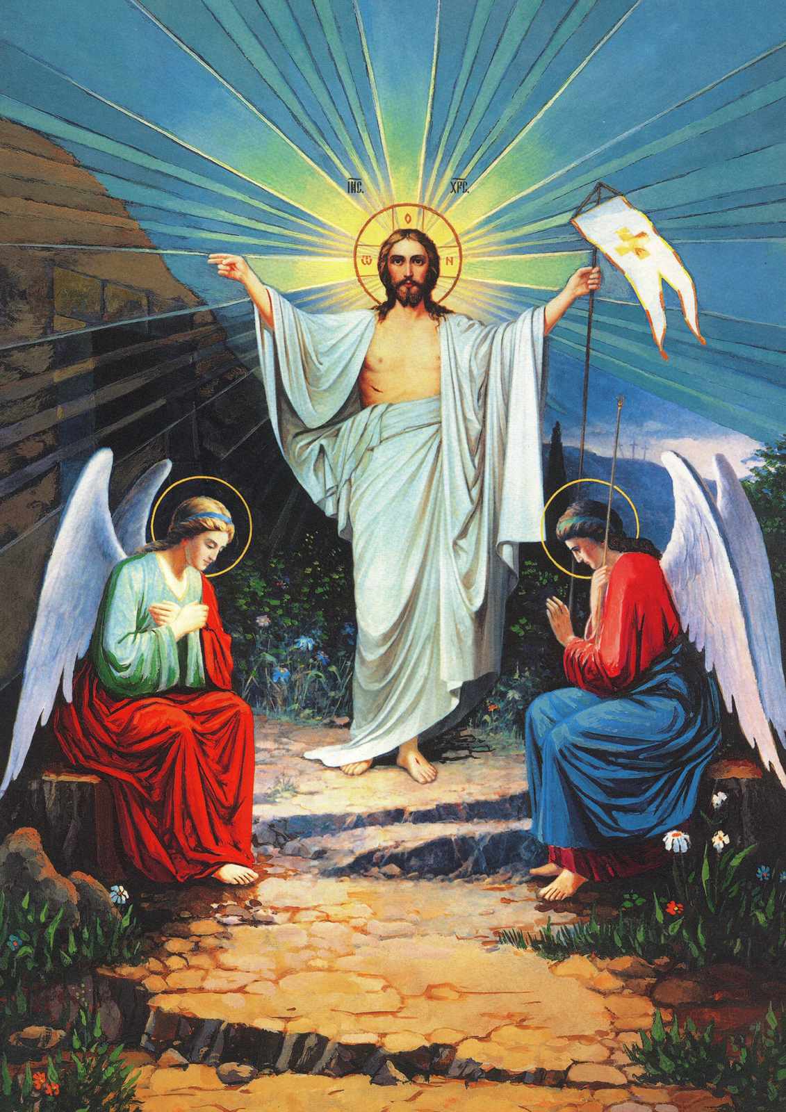 Resurrected Christ & Angels Wall Art