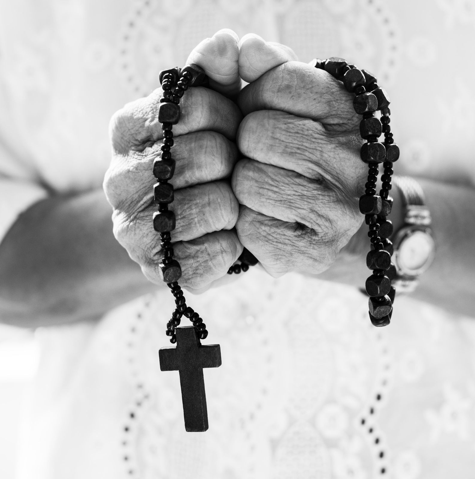 Faithful Hands Rosary Prayer Wall Art