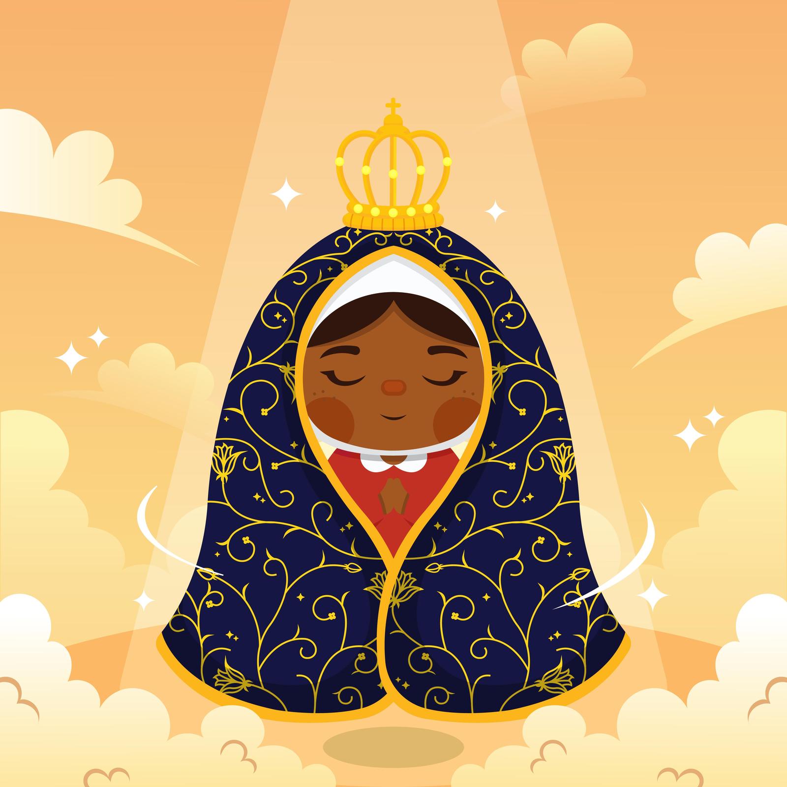 Serene Virgin Mary Aura Wall Art