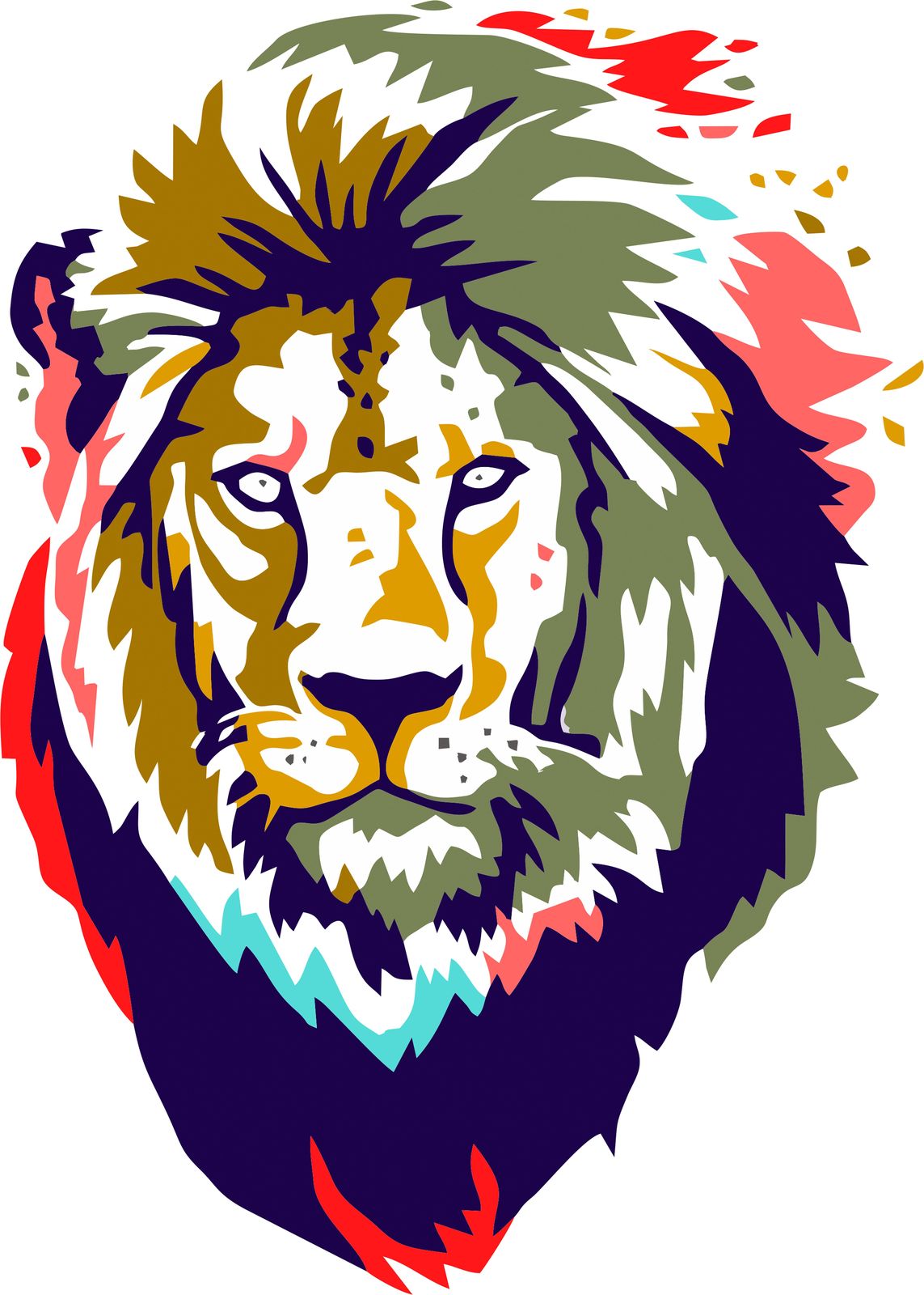 Bold Lion Pop Art Wall Art