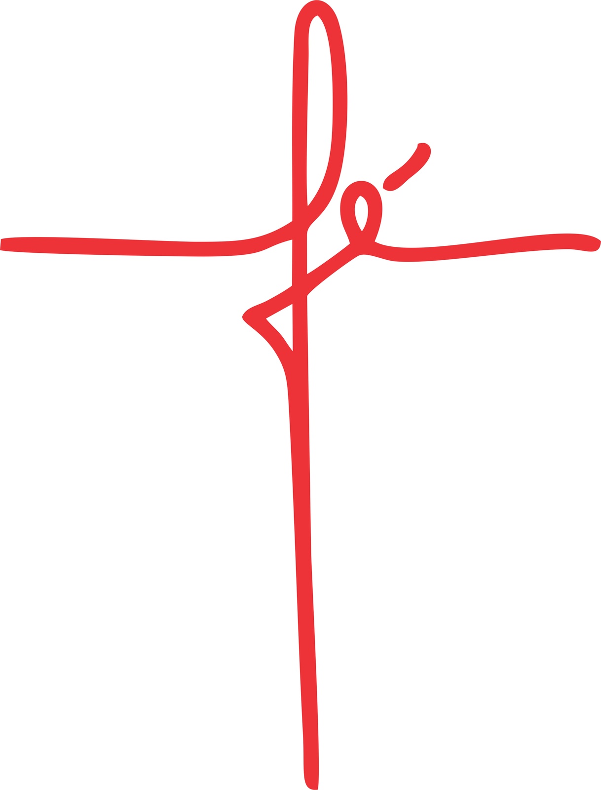 Minimalist Red Faith Symbol Wall Art
