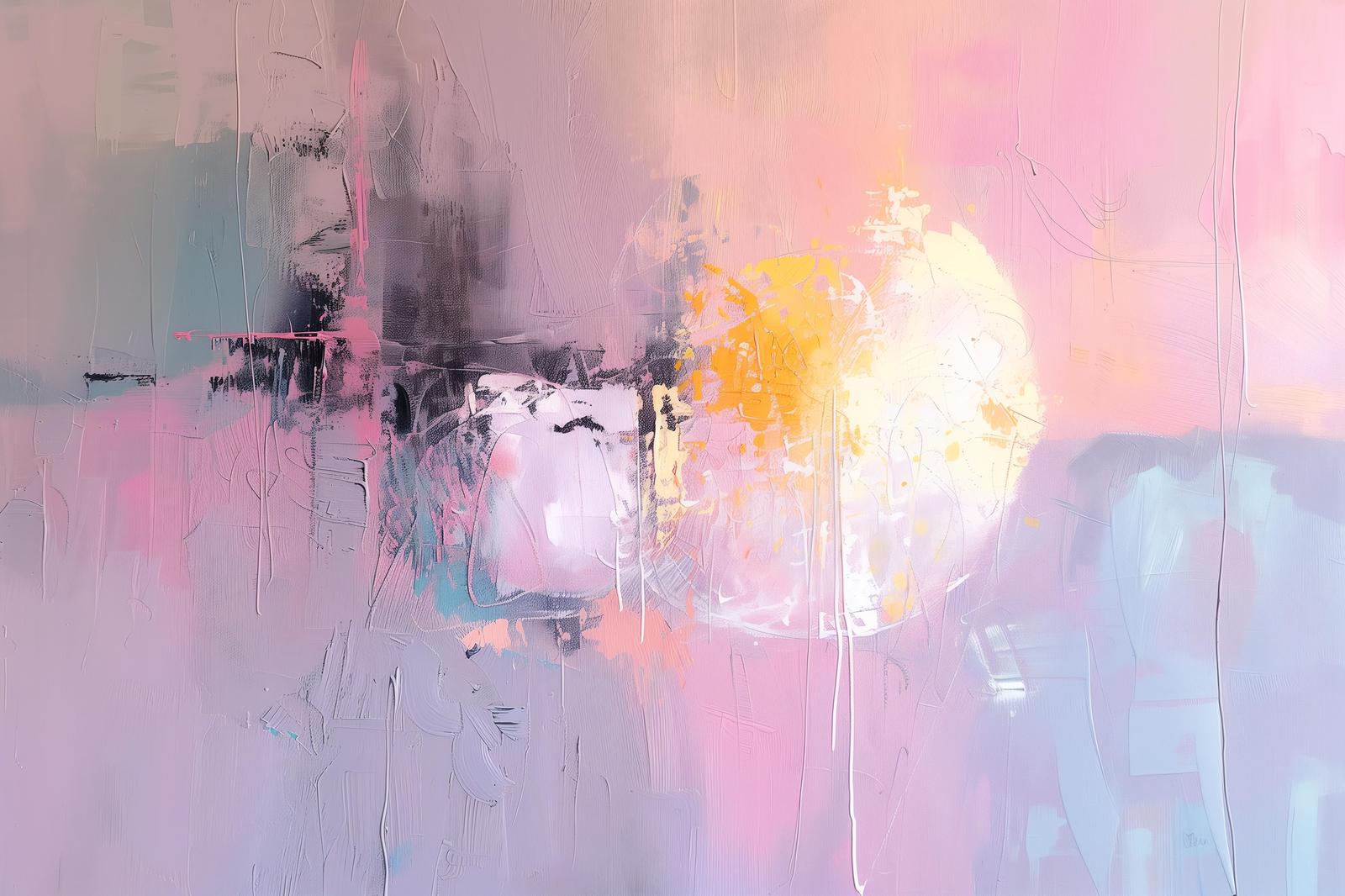 Abstract Blush & Gold Dream Wall Art