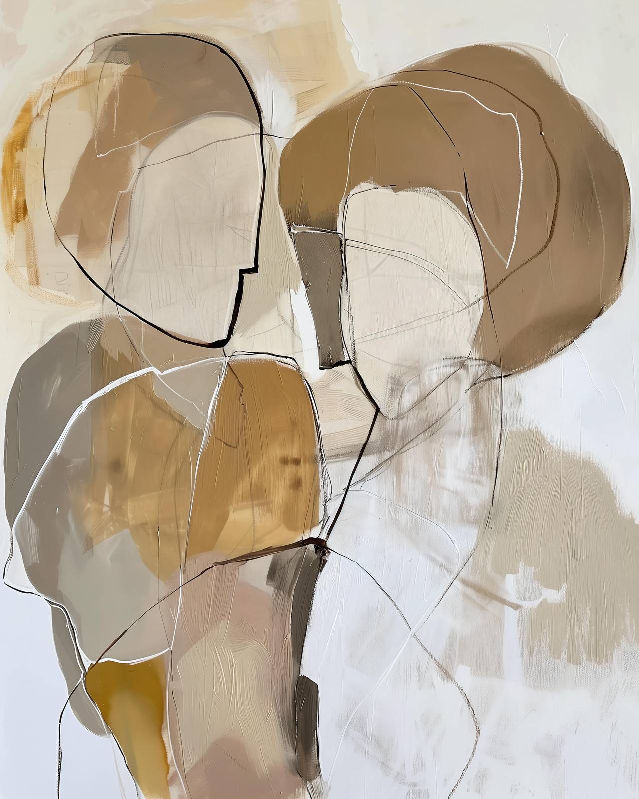 Abstract Serenity Figures Wall Art