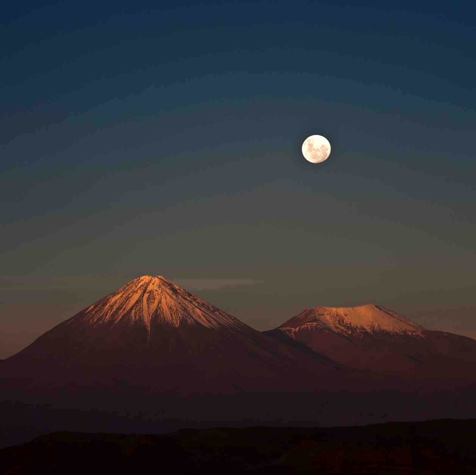 Moonlit Mountain Peaks Wall Art