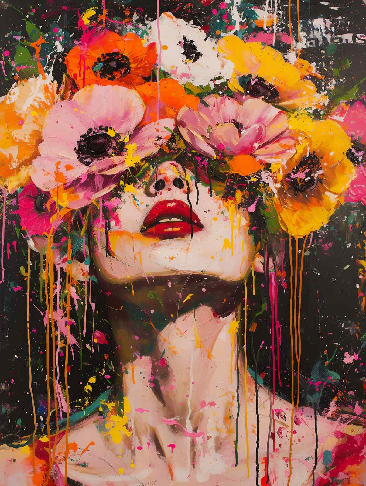 Vibrant Floral Femme Wall Art