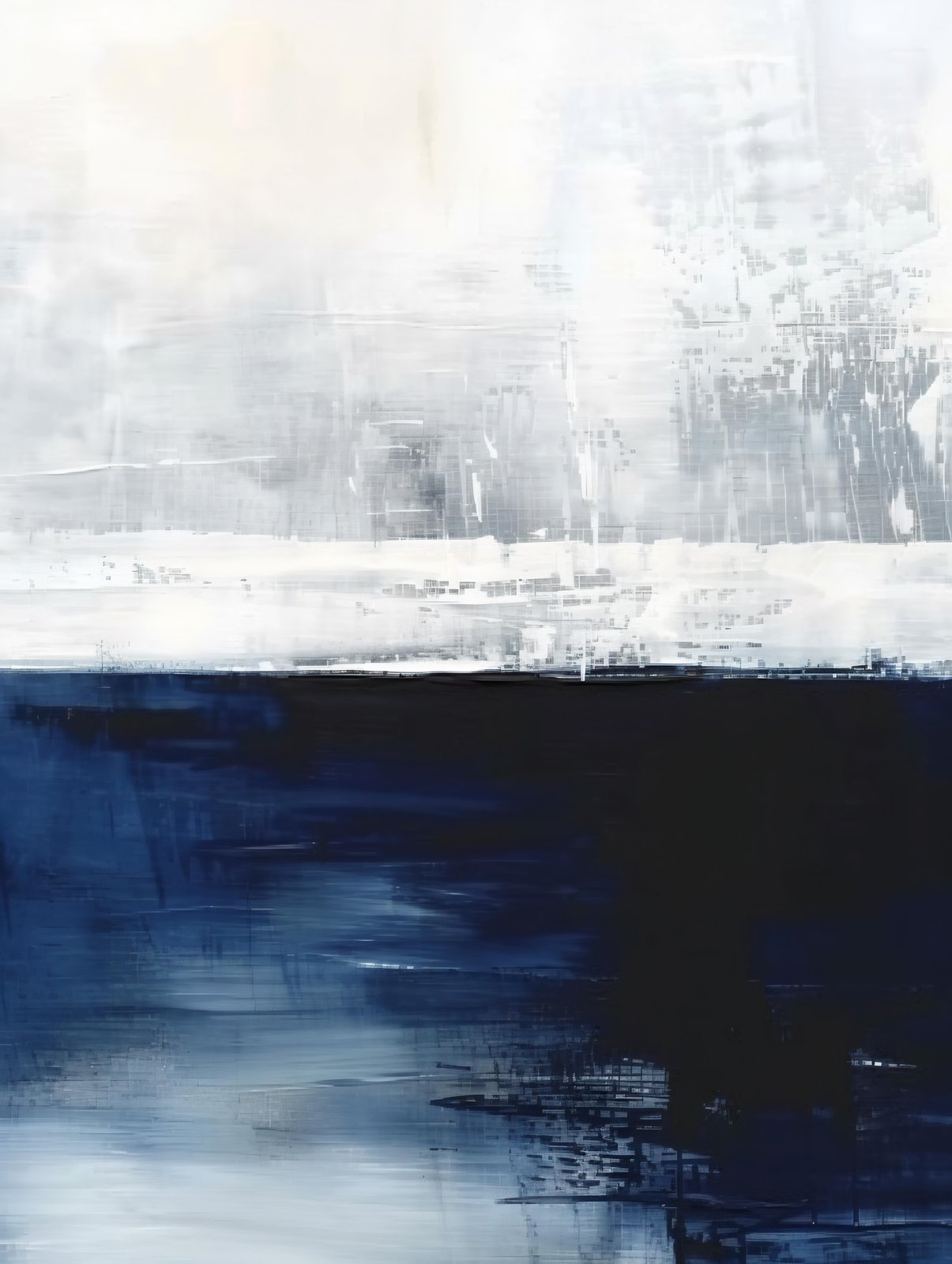 Deep Ocean Abstract Landscape Wall Art