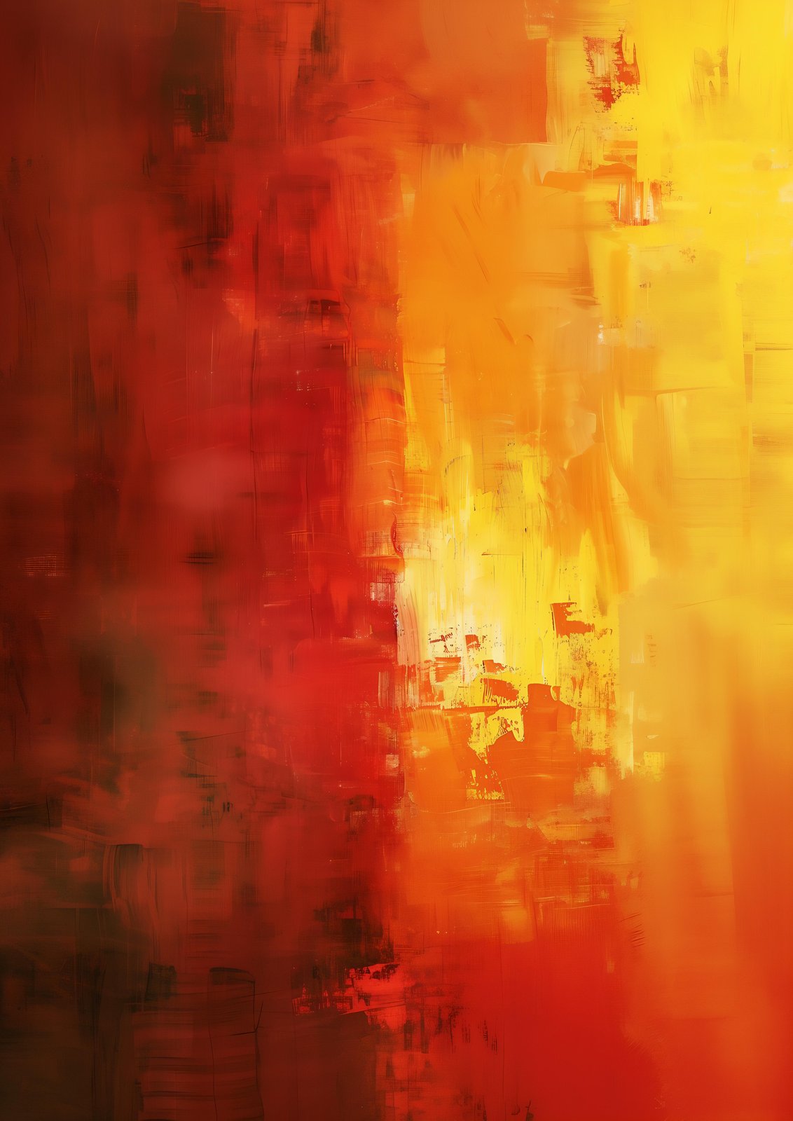 Vibrant Fire Abstract Modern Art Wall Art