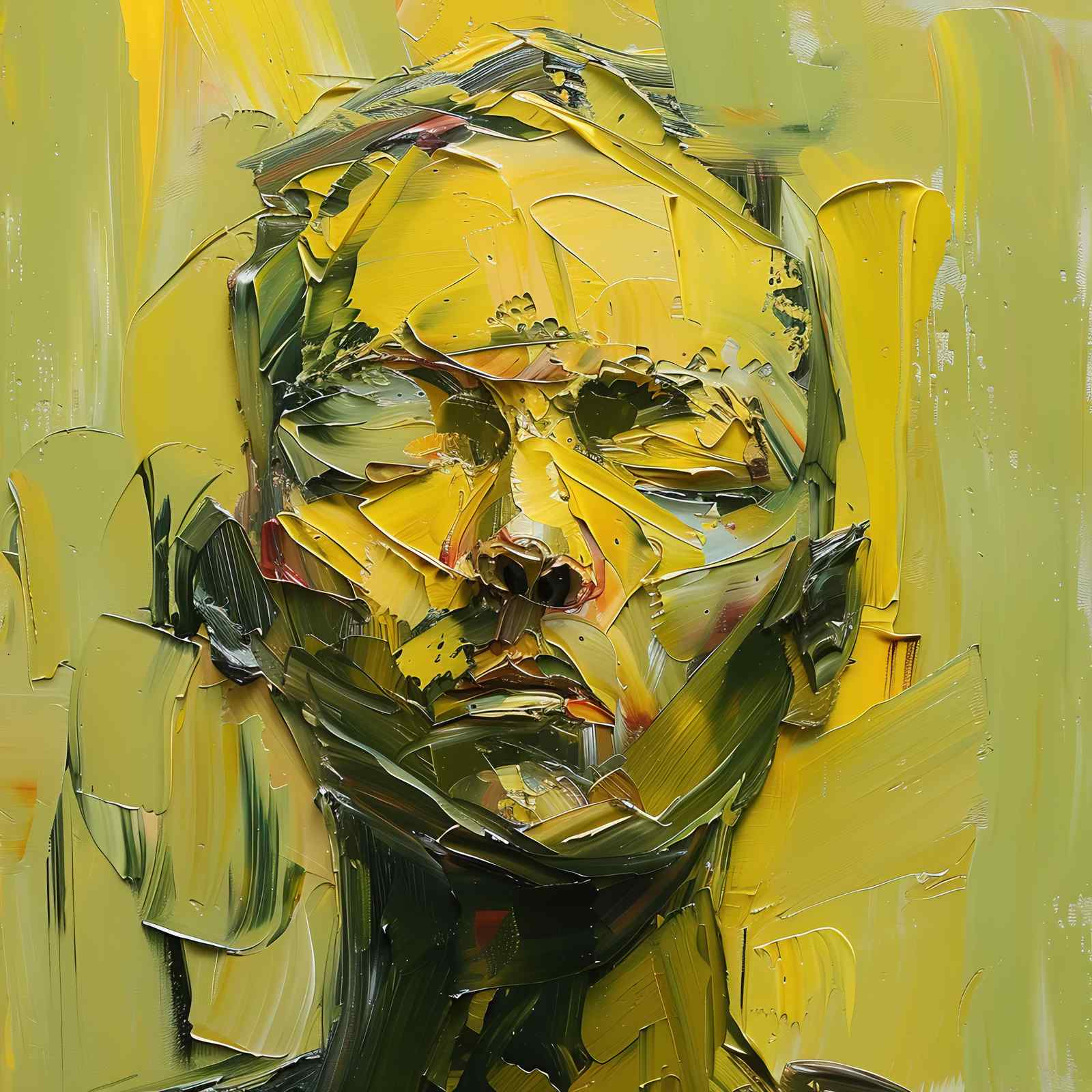 Impressionist Yellow Portrait Wall Art