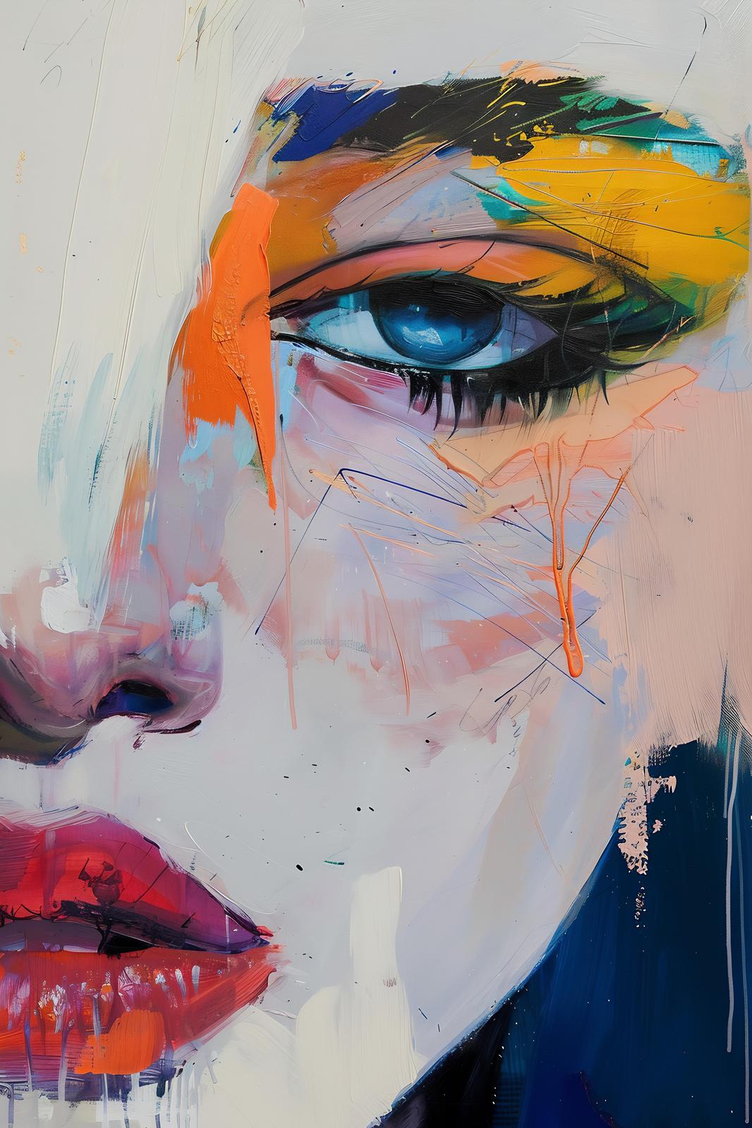 Bold Abstract Portrait Wall Art