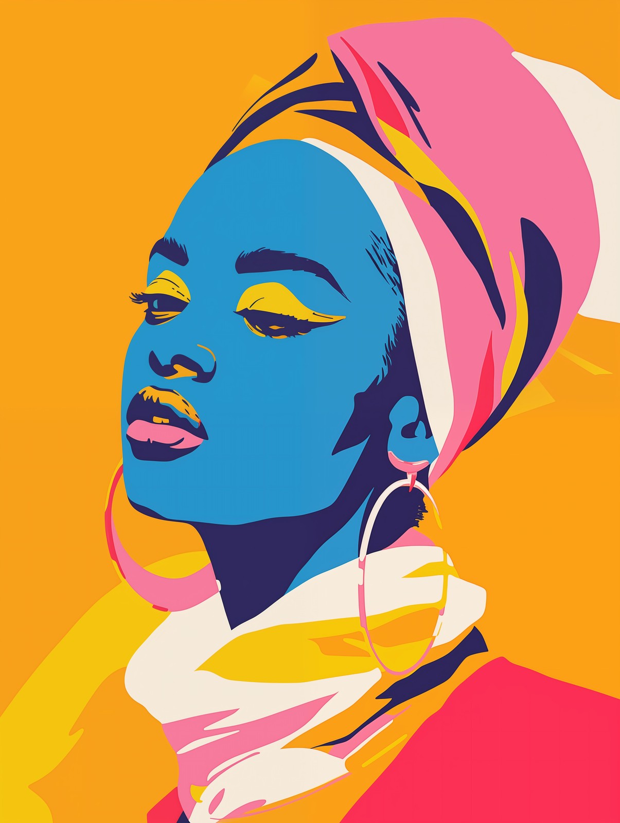 Vibrant Pop Art Woman Wall Art