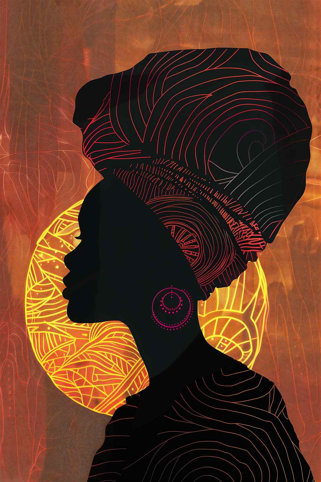 Radiant Afrocentric Beauty Wall Art