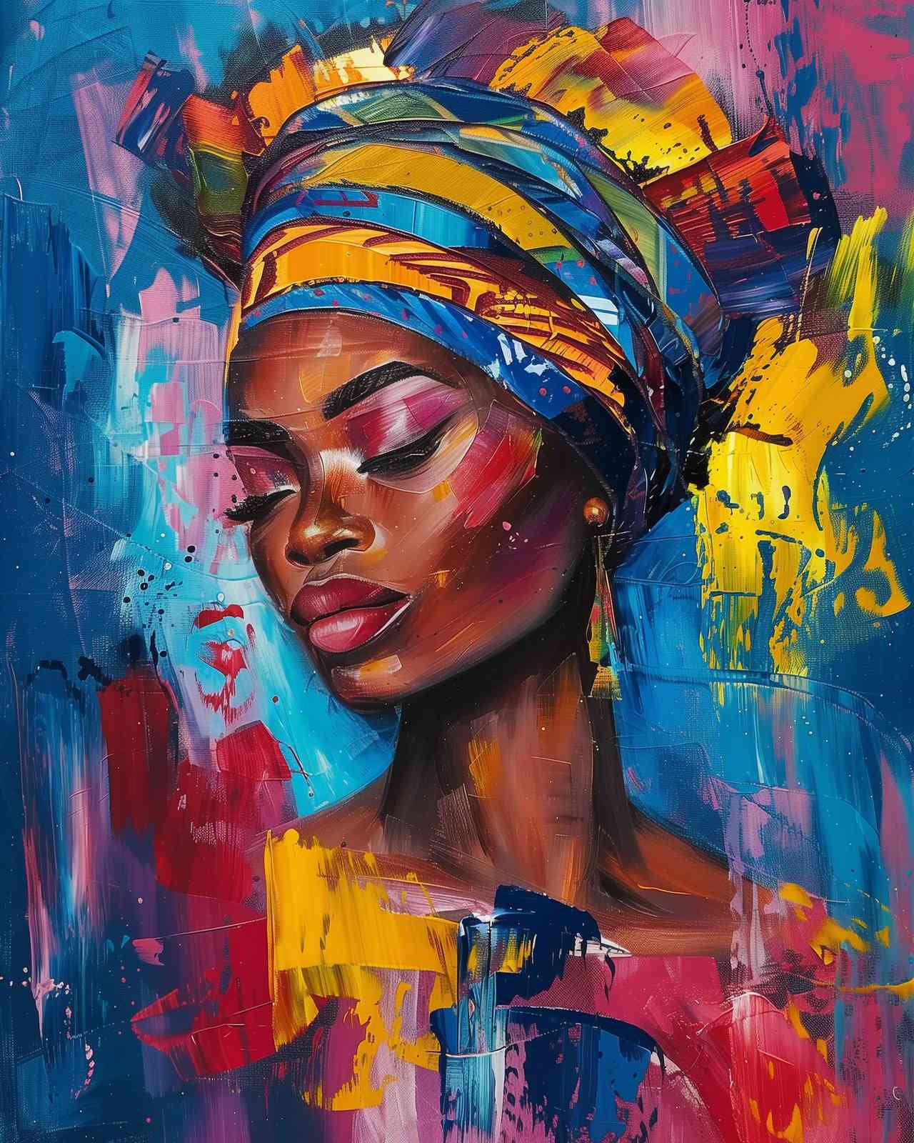 Vibrant Turban Portrait Wall Art