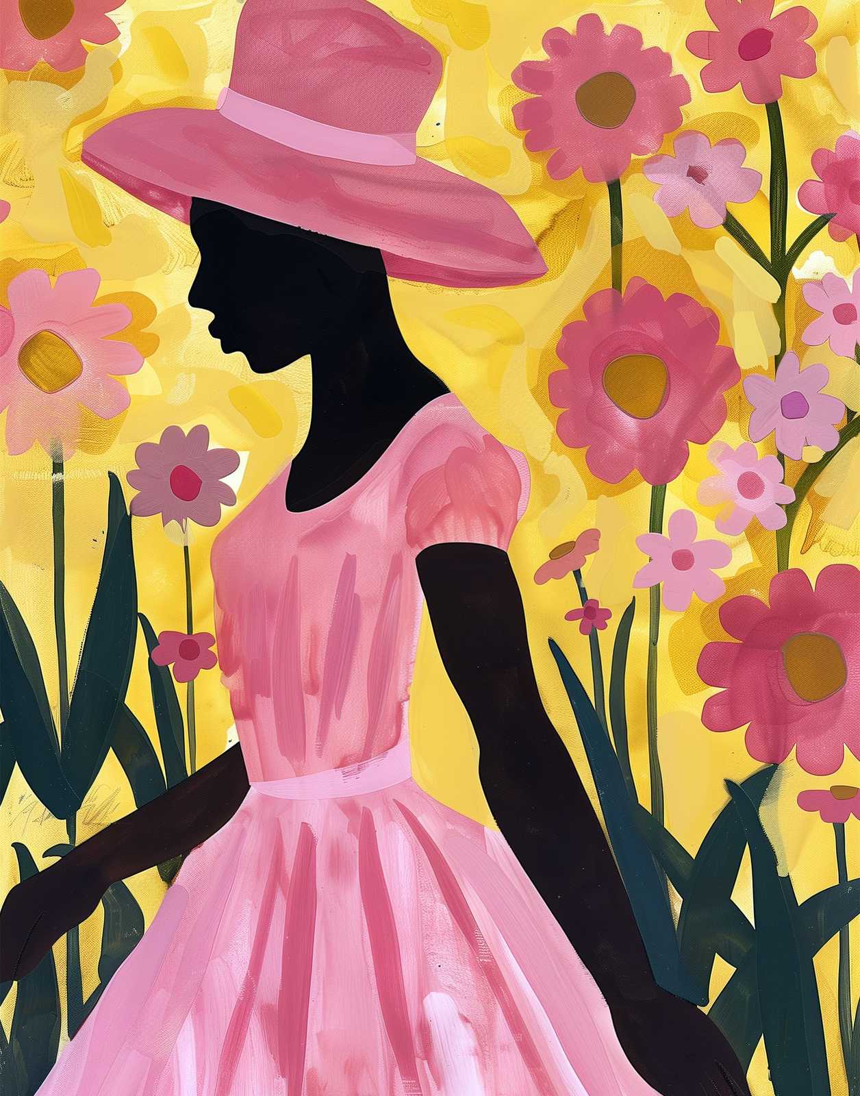 Blossoming Elegance Pink Floral Wall Art