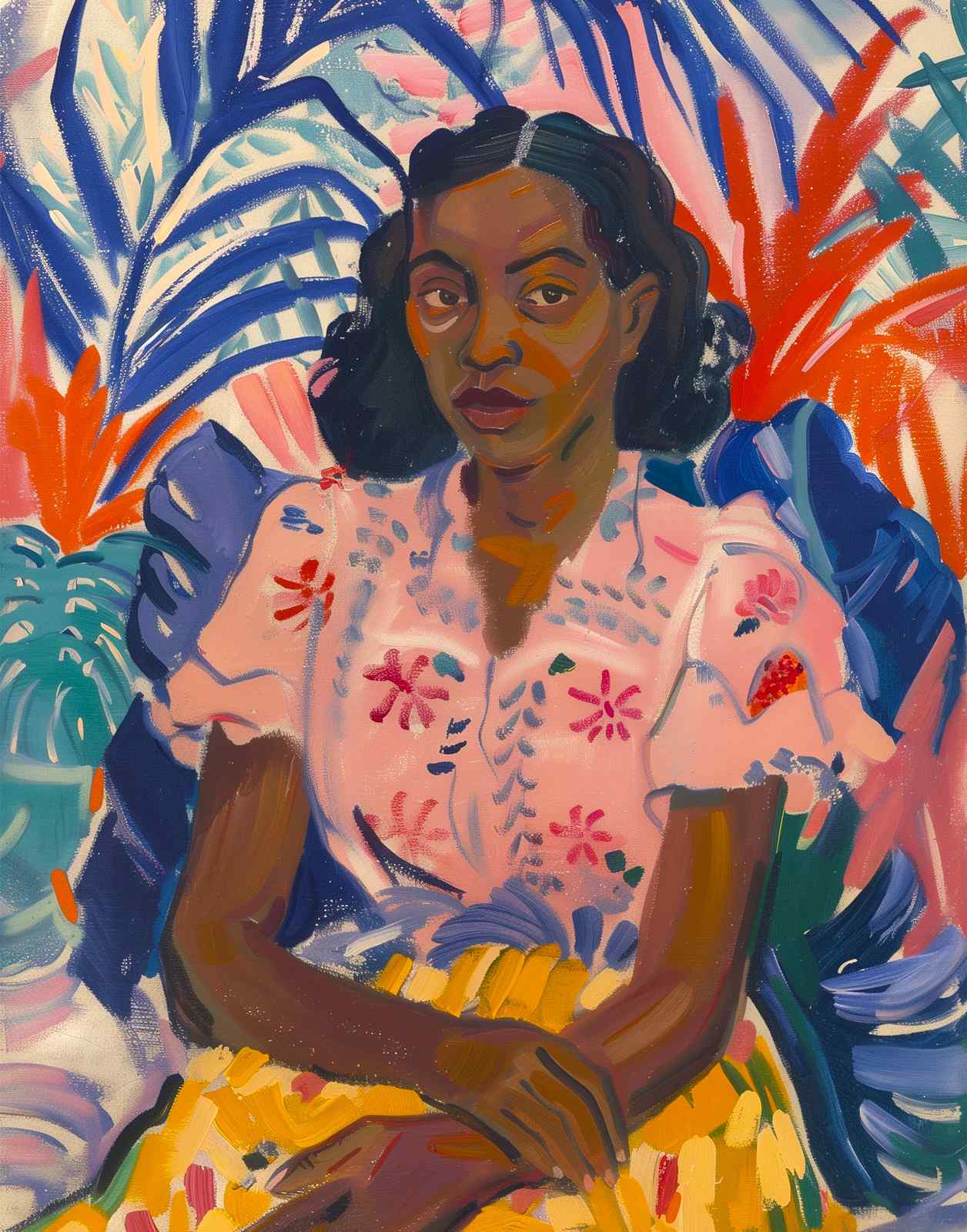 Vibrant Portrait of a Woman Wall Art