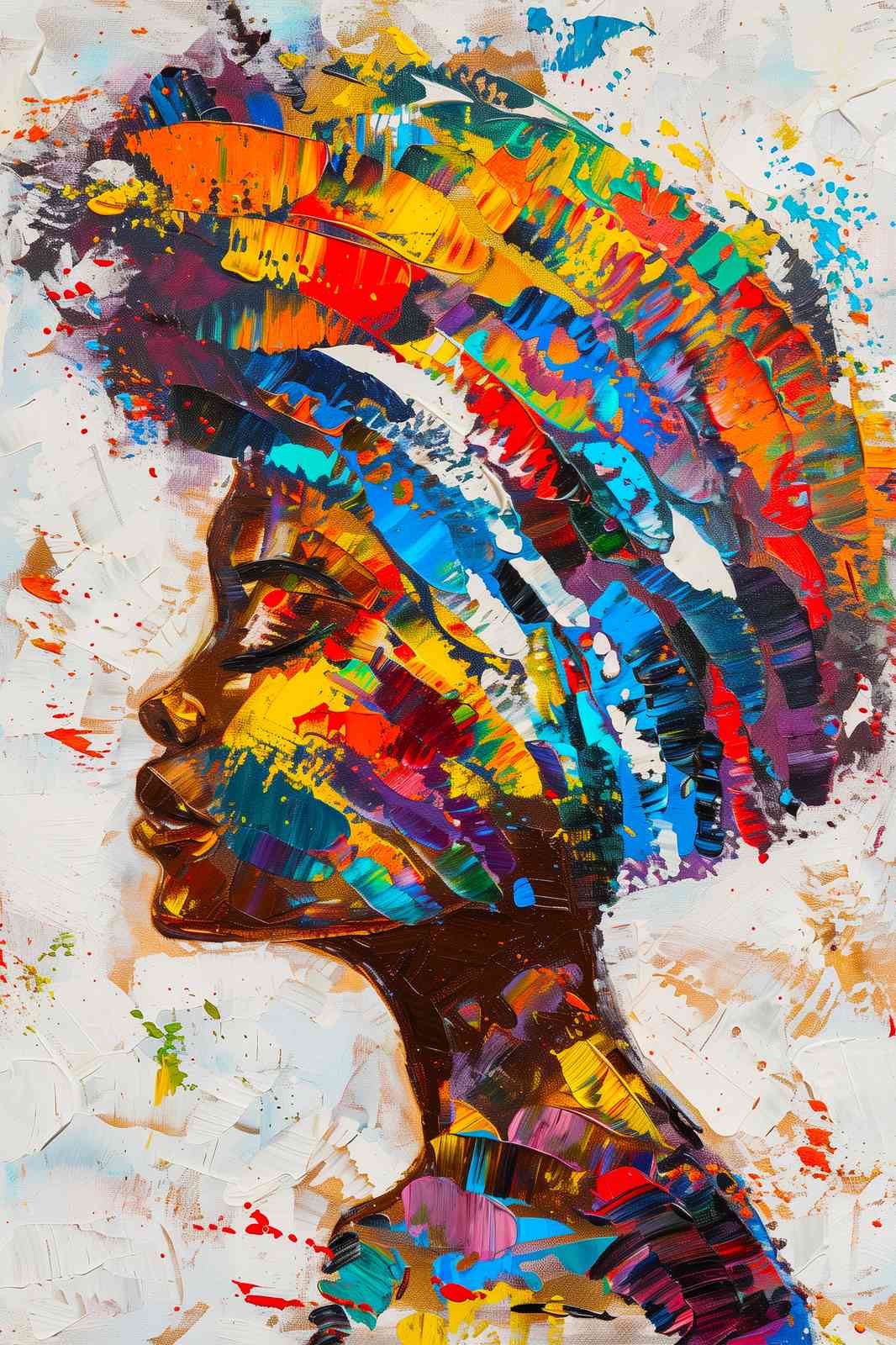 Vibrant Woman Portrait Wall Art