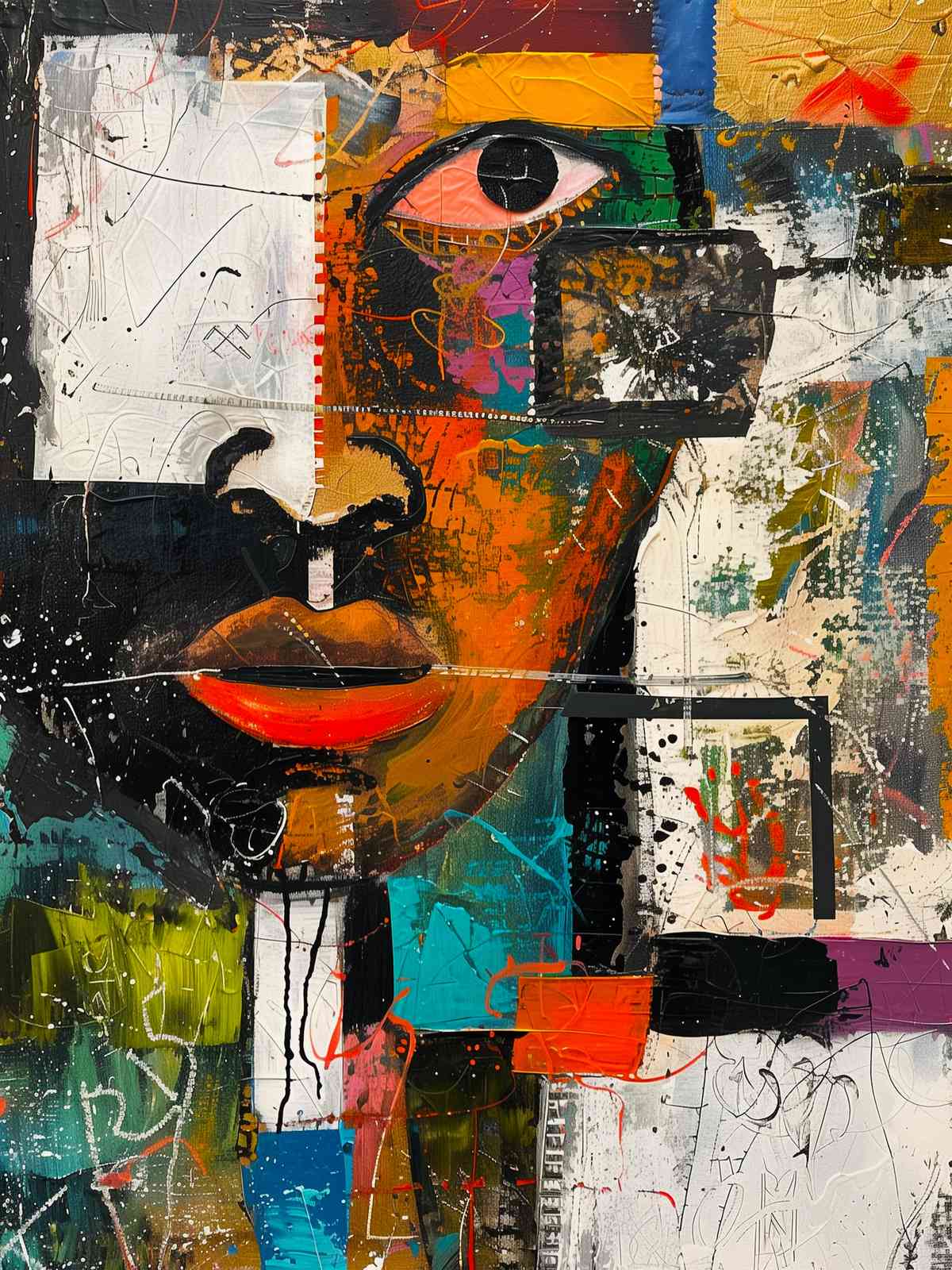 Bold Abstract Portrait Wall Art