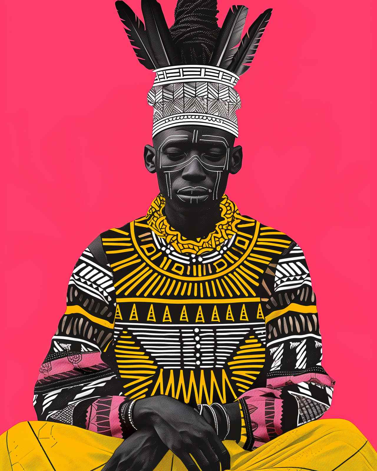 Vibrant African Portrait Wall Art Wall Art