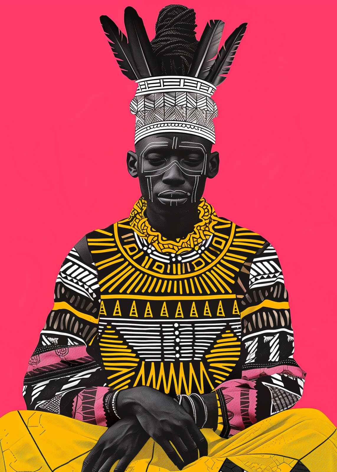 Vibrant African Portrait Wall Art