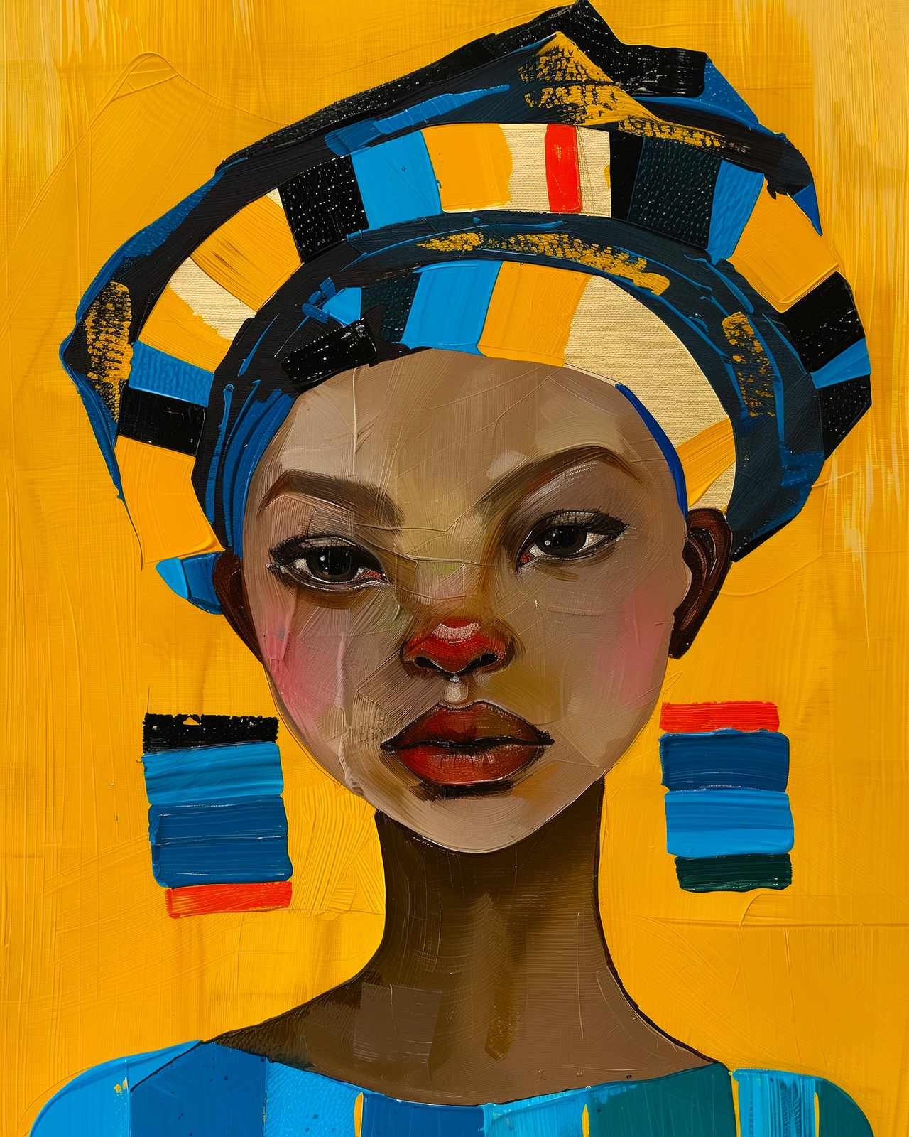 Vibrant African Portrait Wall Art
