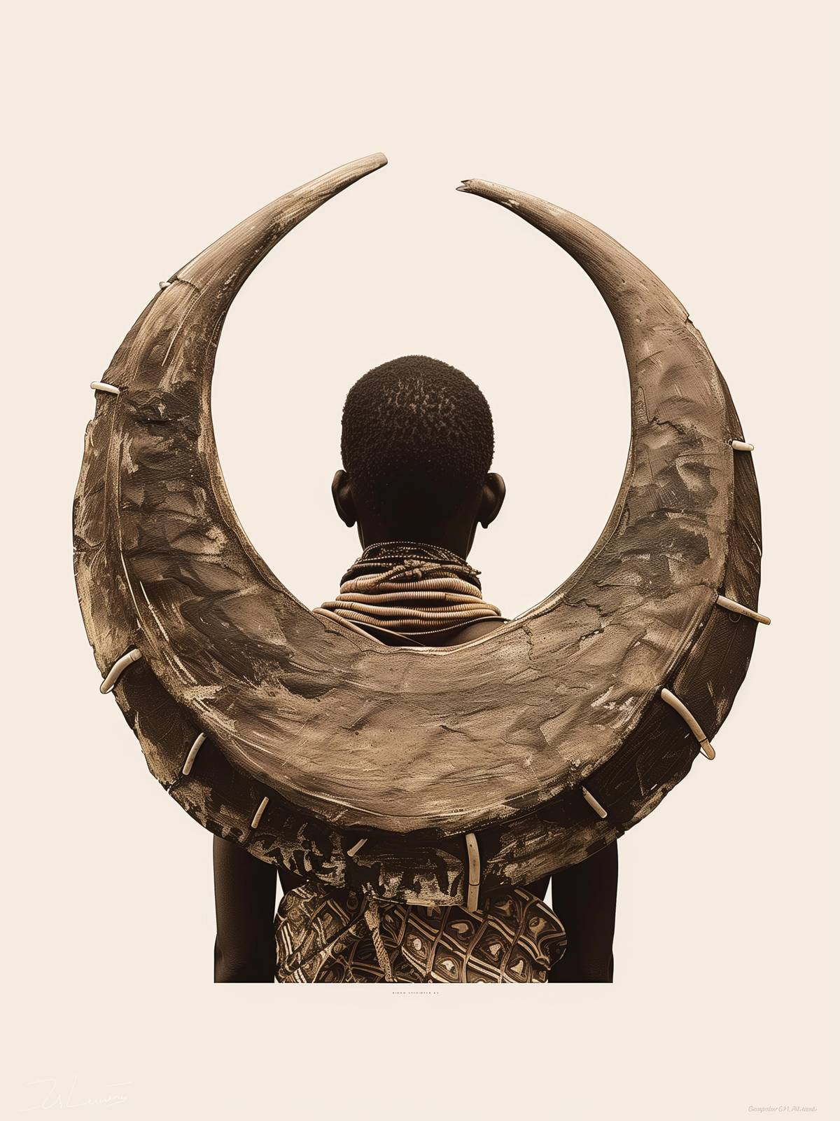 Tribal Crescent Warrior Wall Art