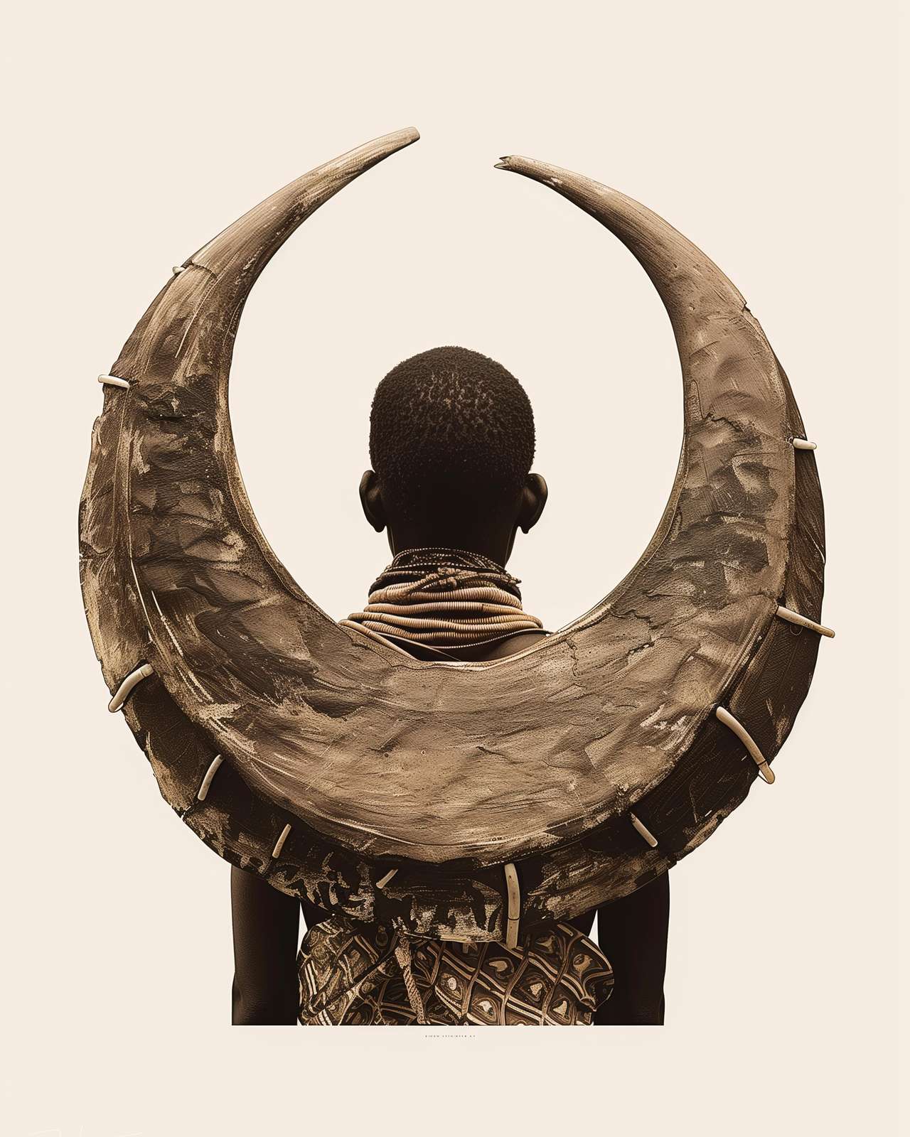 Tribal Crescent Neckpiece African Art Wall Art