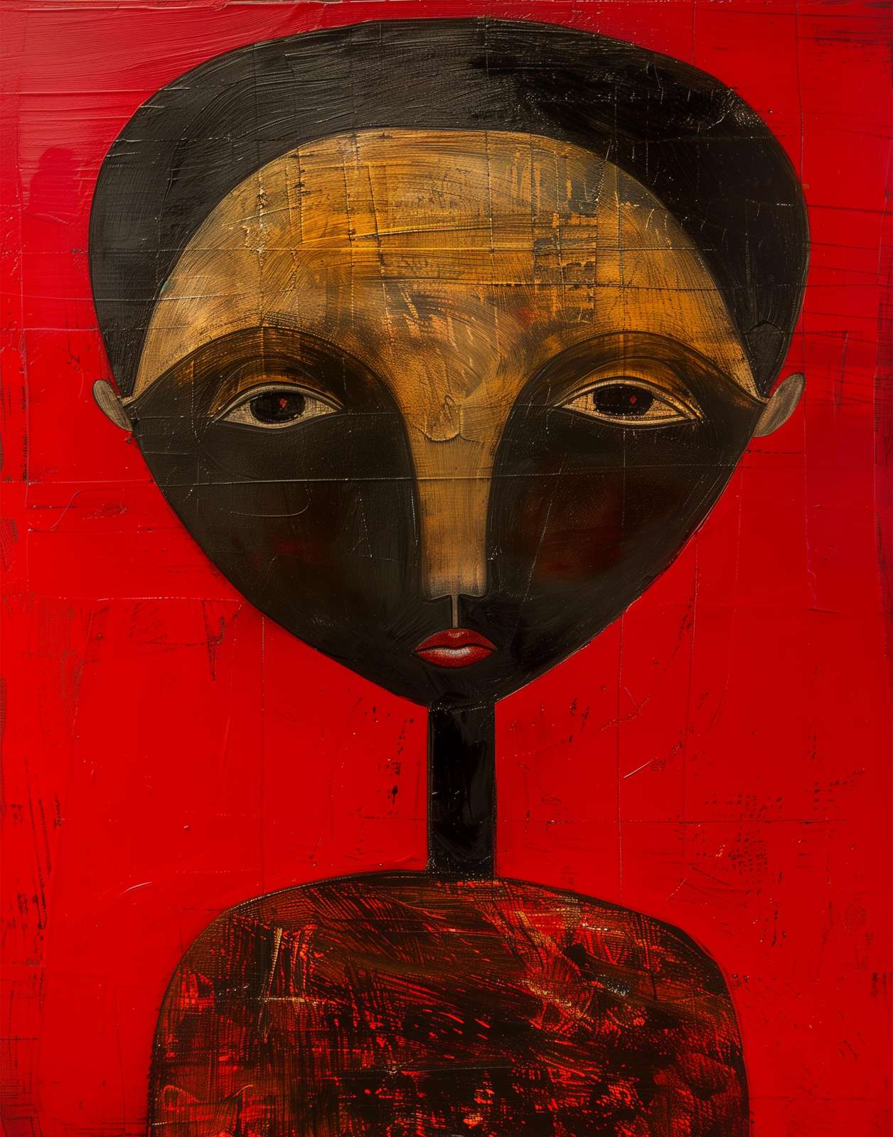 Bold Portrait Enigmatic Figure Wall Art