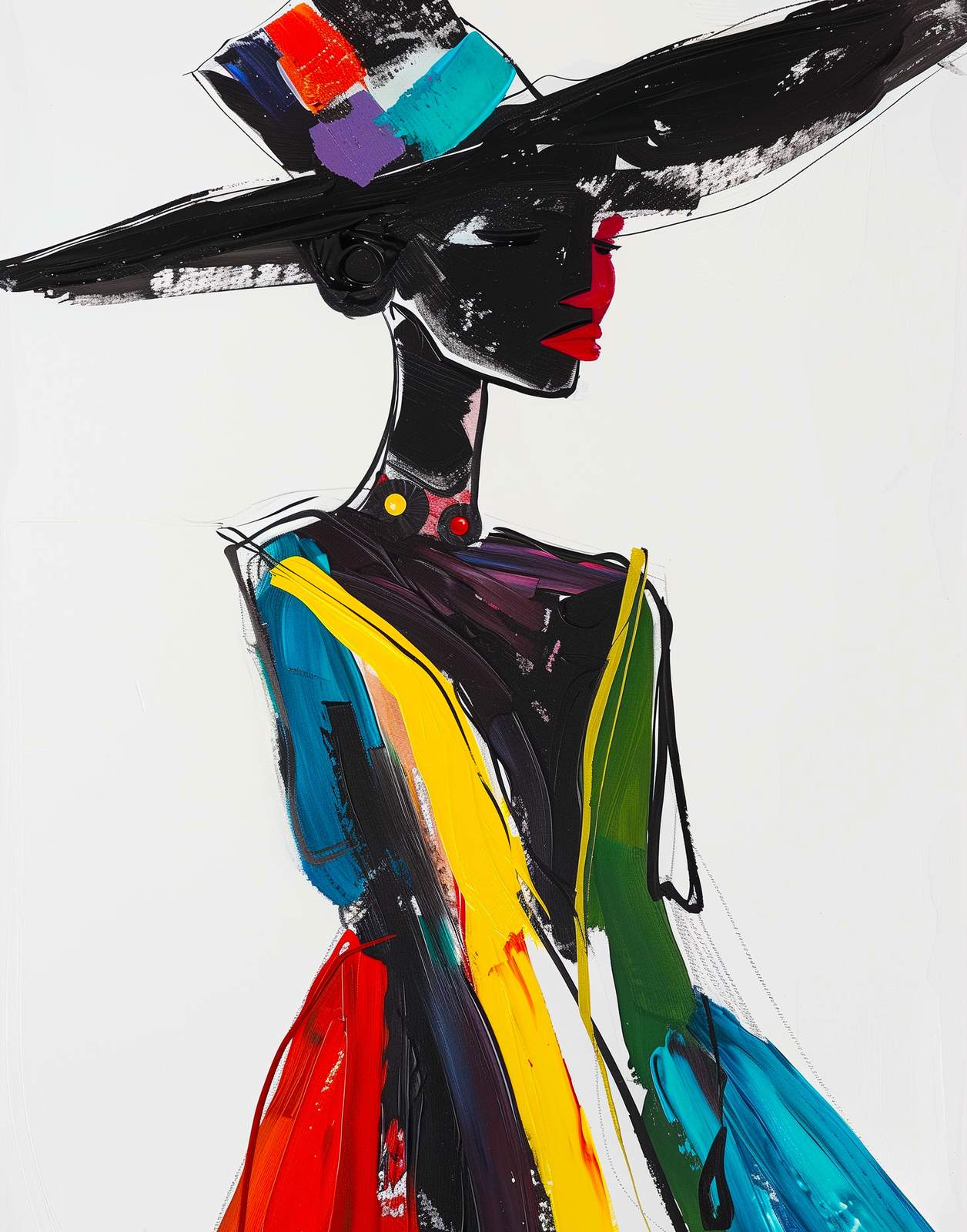 Chic Silhouette Bold Strokes Wall Art