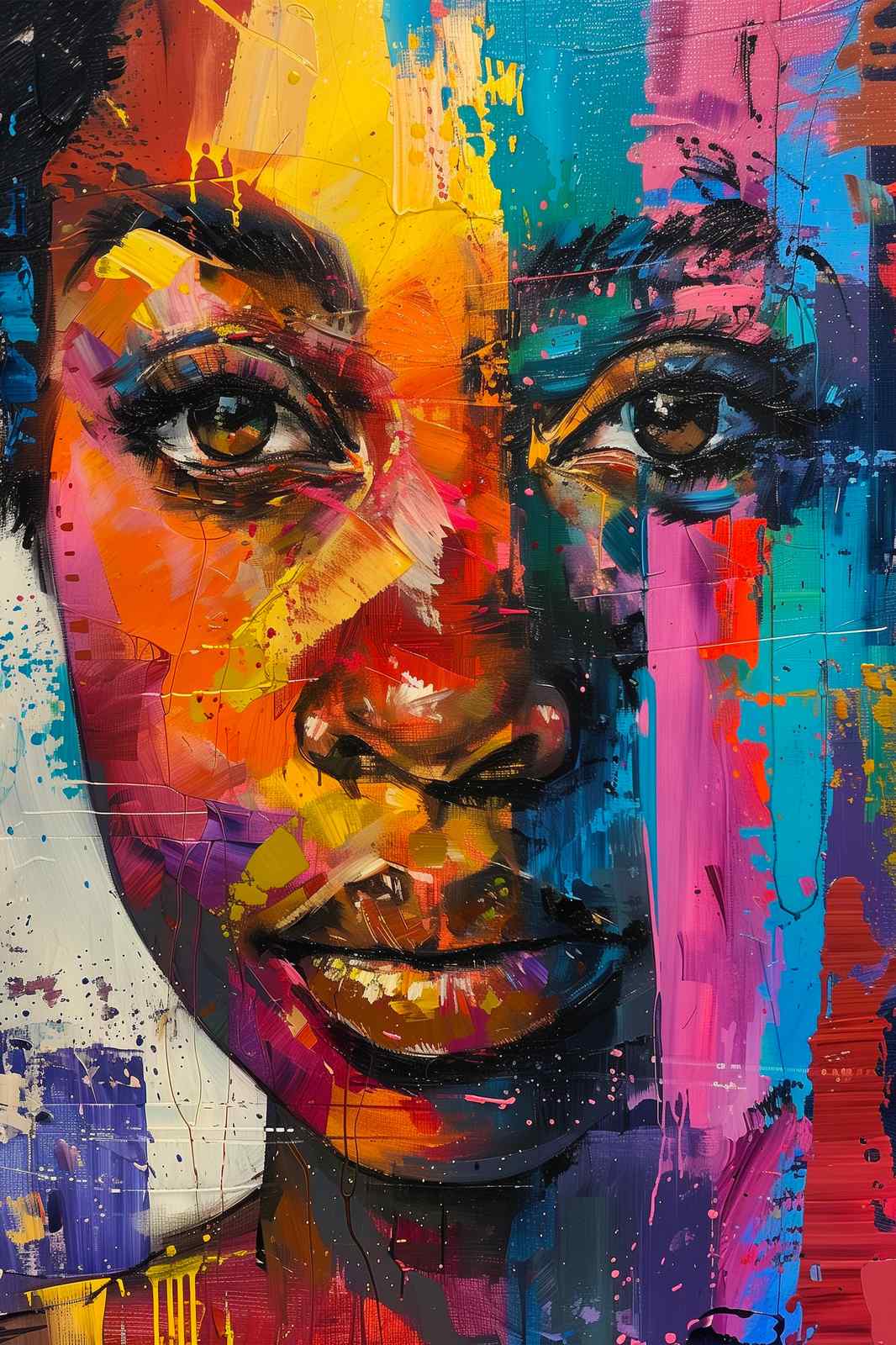 Vibrant Expression Portrait Wall Art
