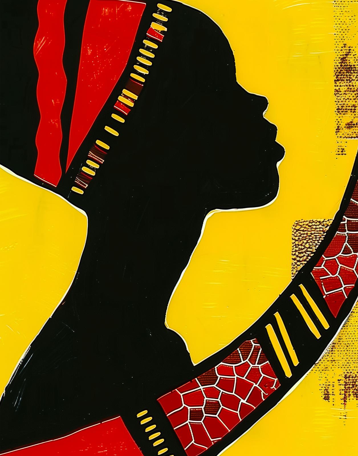 Vibrant African Profile Wall Art