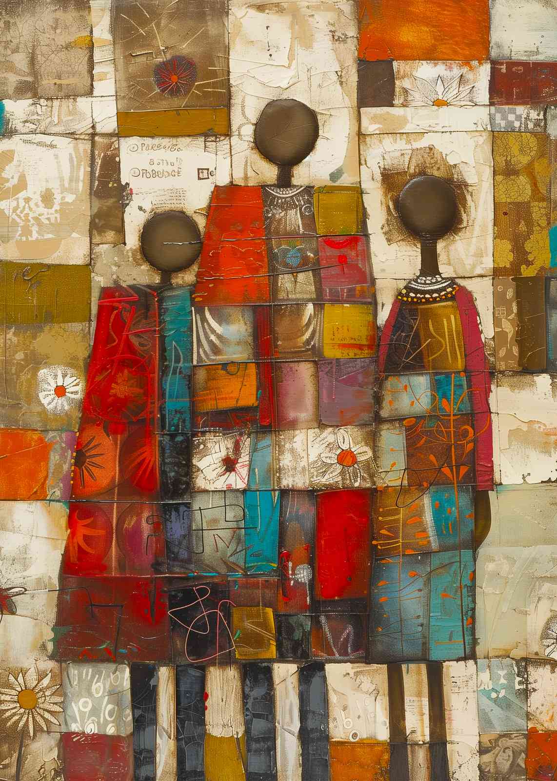 Vibrant Family Portrait Wall Art