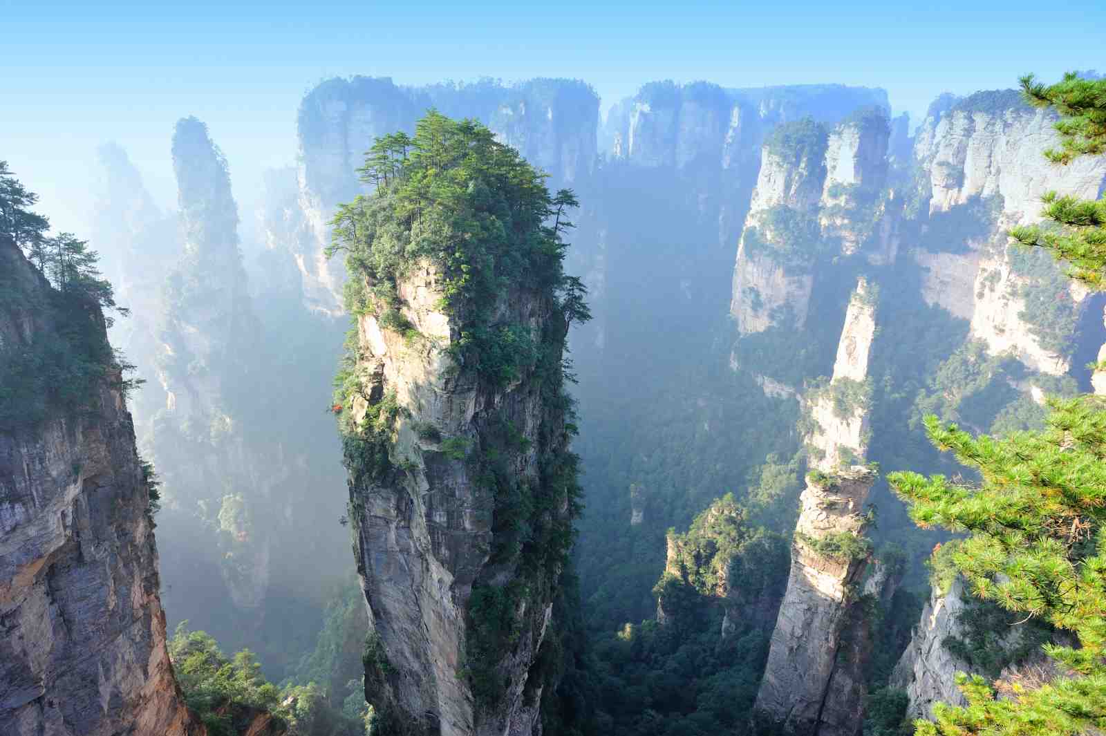 Misty Mountain Peaks Landscape Wall Art